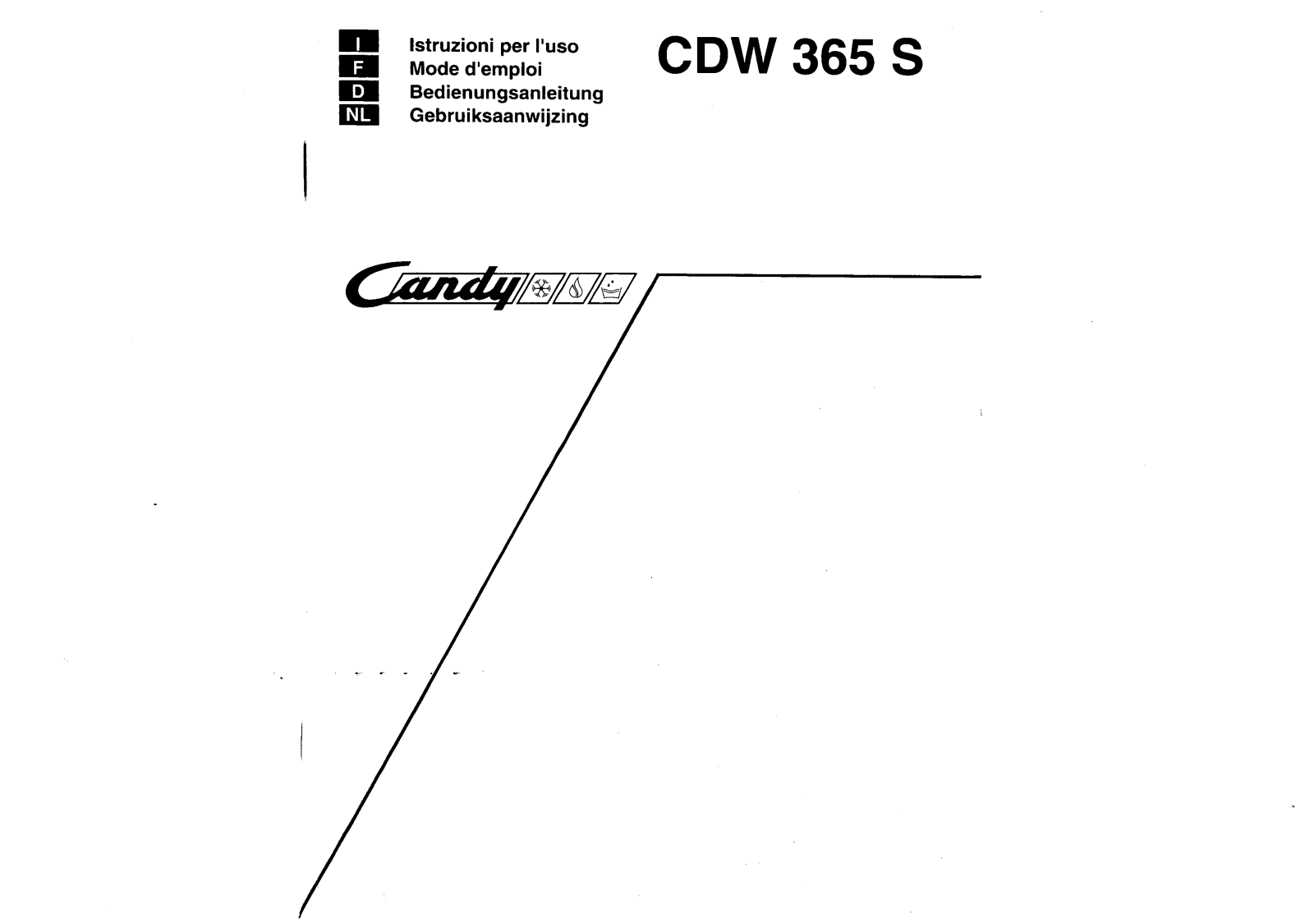 Candy CDW 365 S User Manual