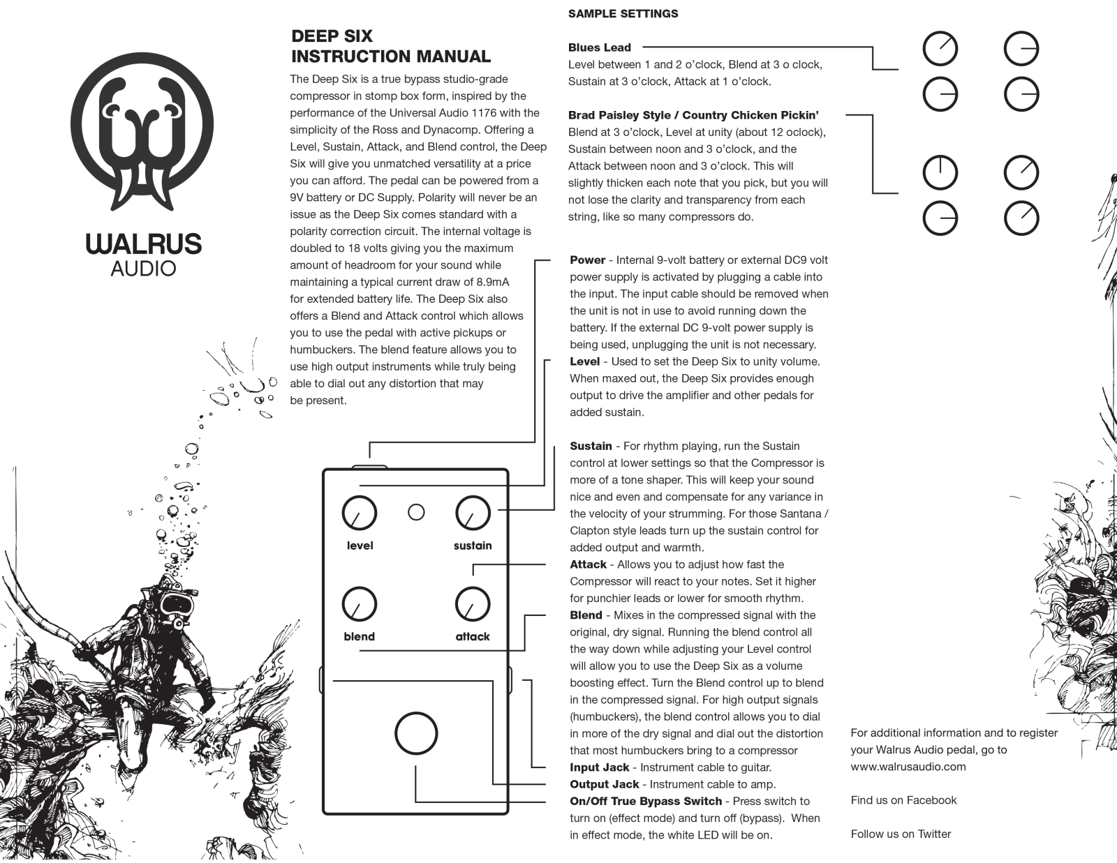 Walrus Audio Deep Six Instruction Manual