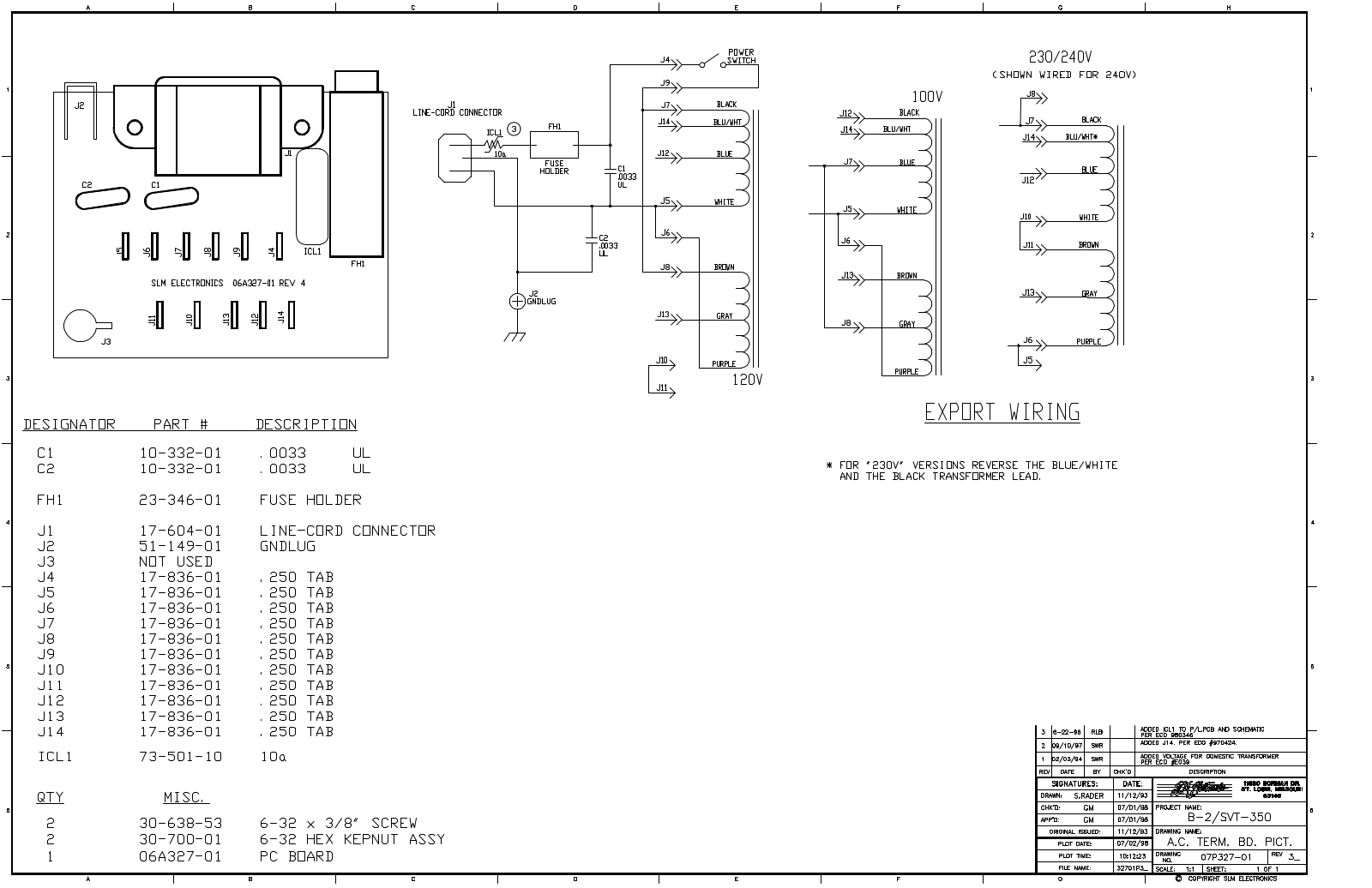 Ampeg B-2/SVT350 Schematic