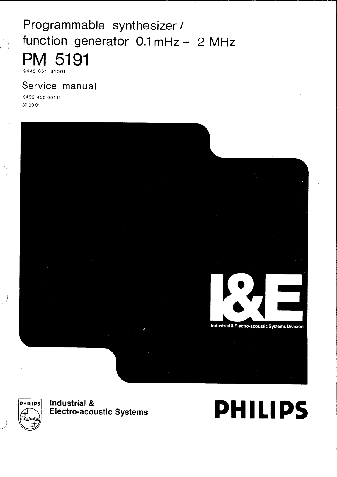 Philips PM-5191 Service Manual