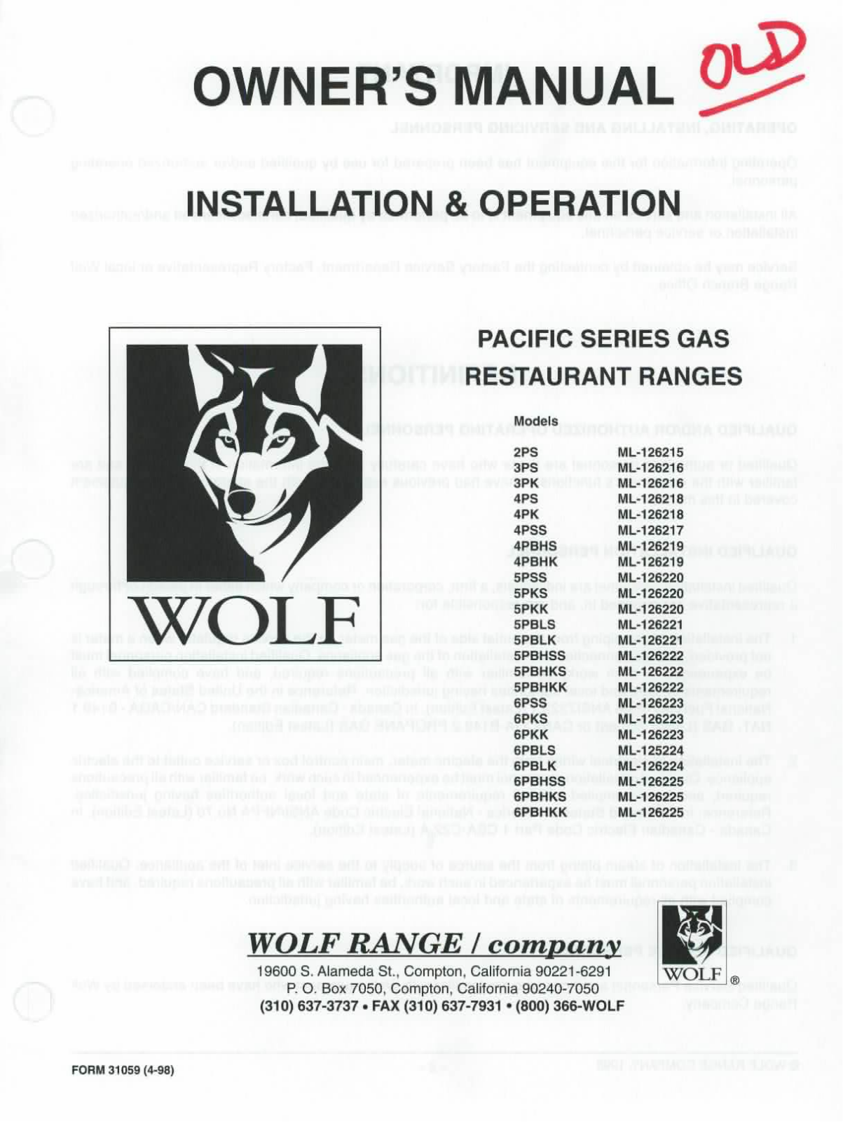 Vulcan 2PS Installation Manual