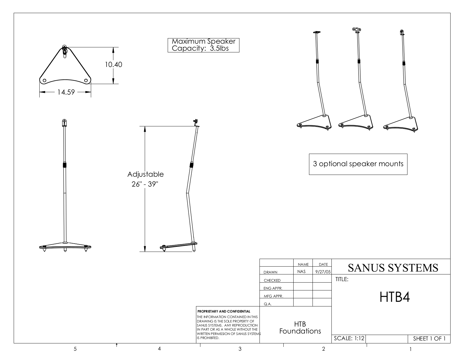 Sanus HTB4 User Manual