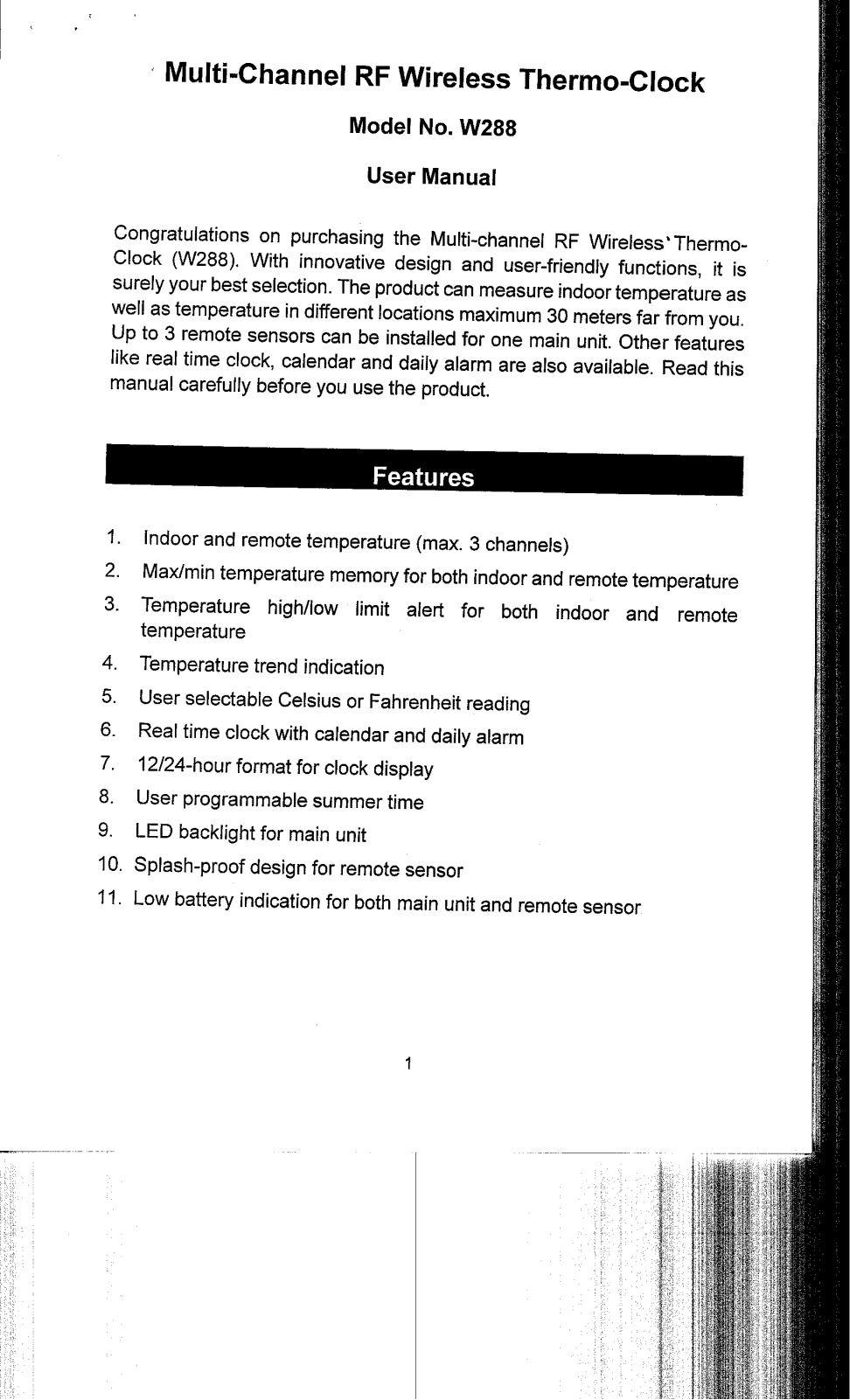 Kessel Electronics W288R01 User Manual