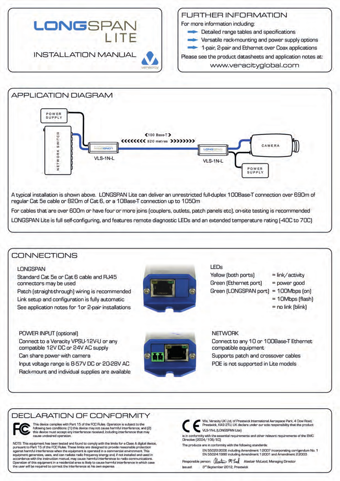 Veracity Longspan User Manual