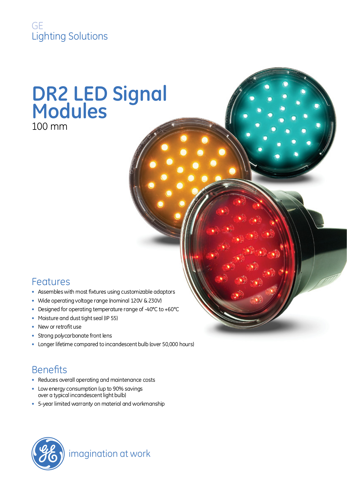 GE DR2 Repeater Signals Specification Sheet