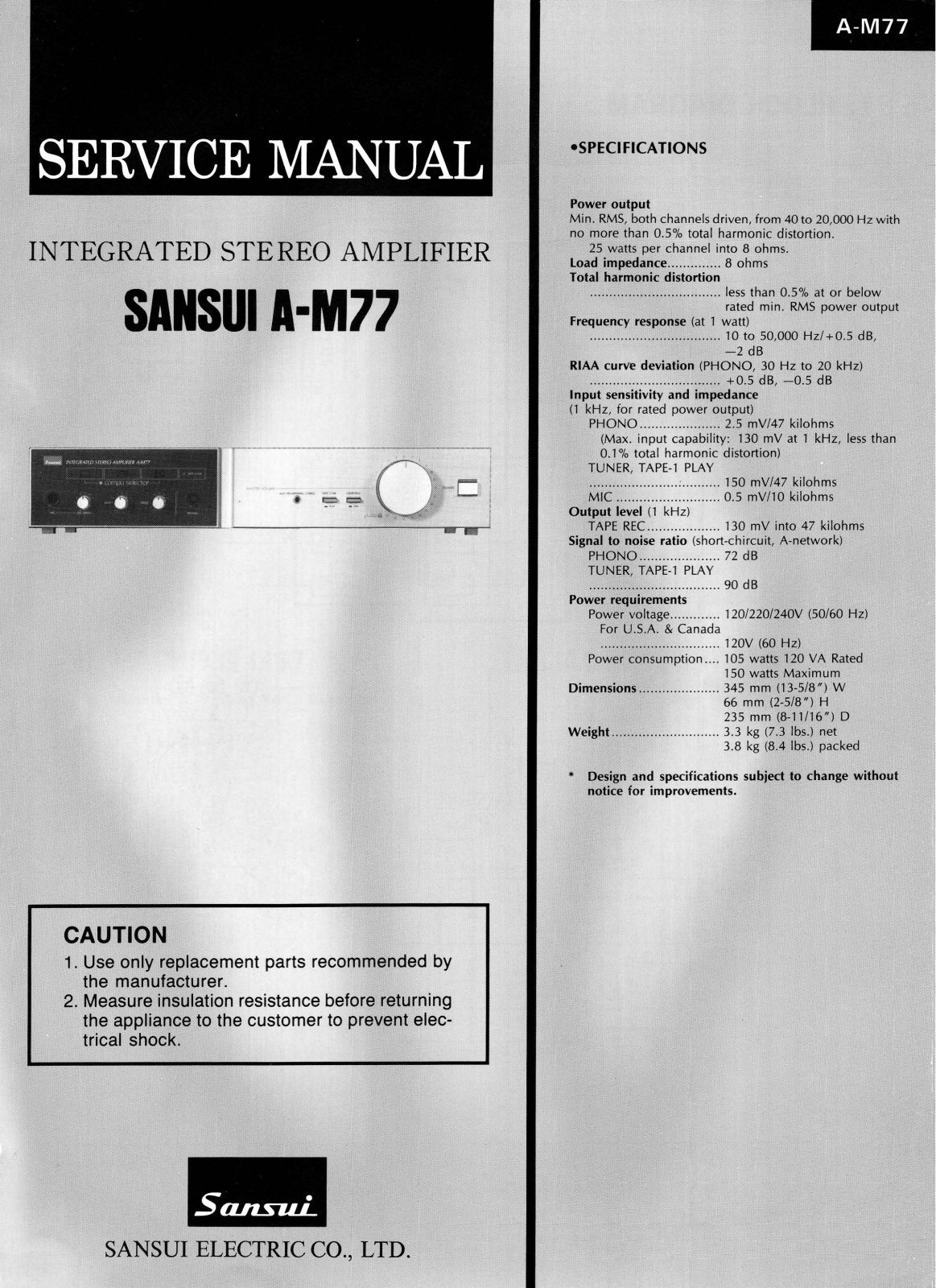 Sansui AM-77 Service Manual