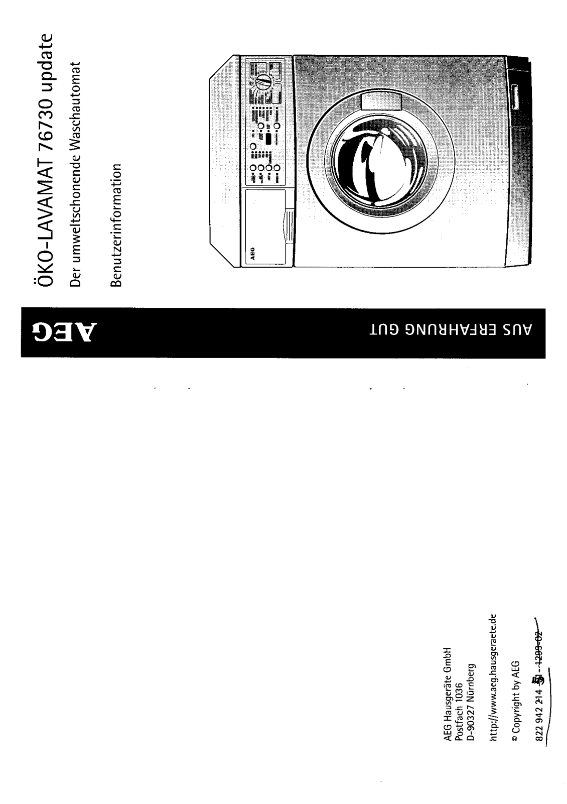 AEG LAV76730 User Manual