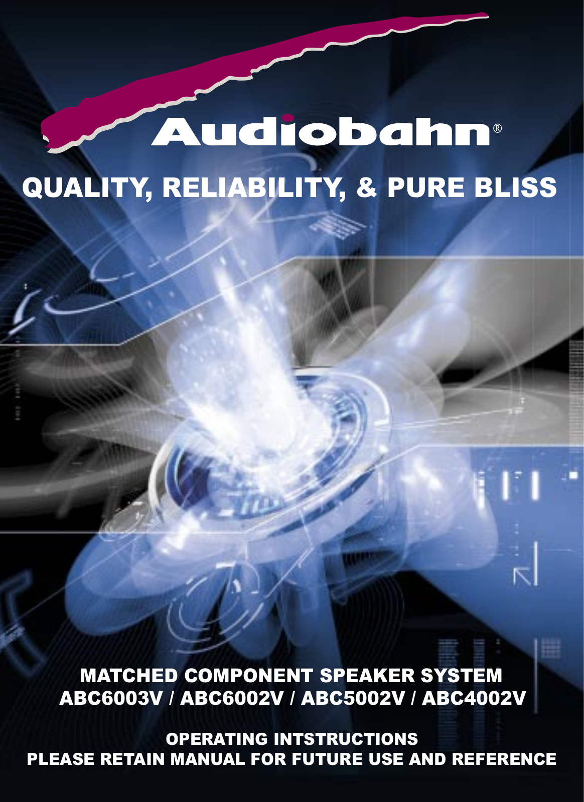 Audiobahn ABC6003V, ABC6002V, ABC5002V, ABC4002V User Manual