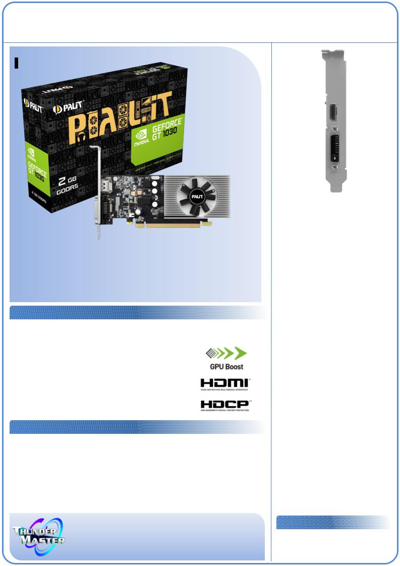 Palit GT 1030 User Manual