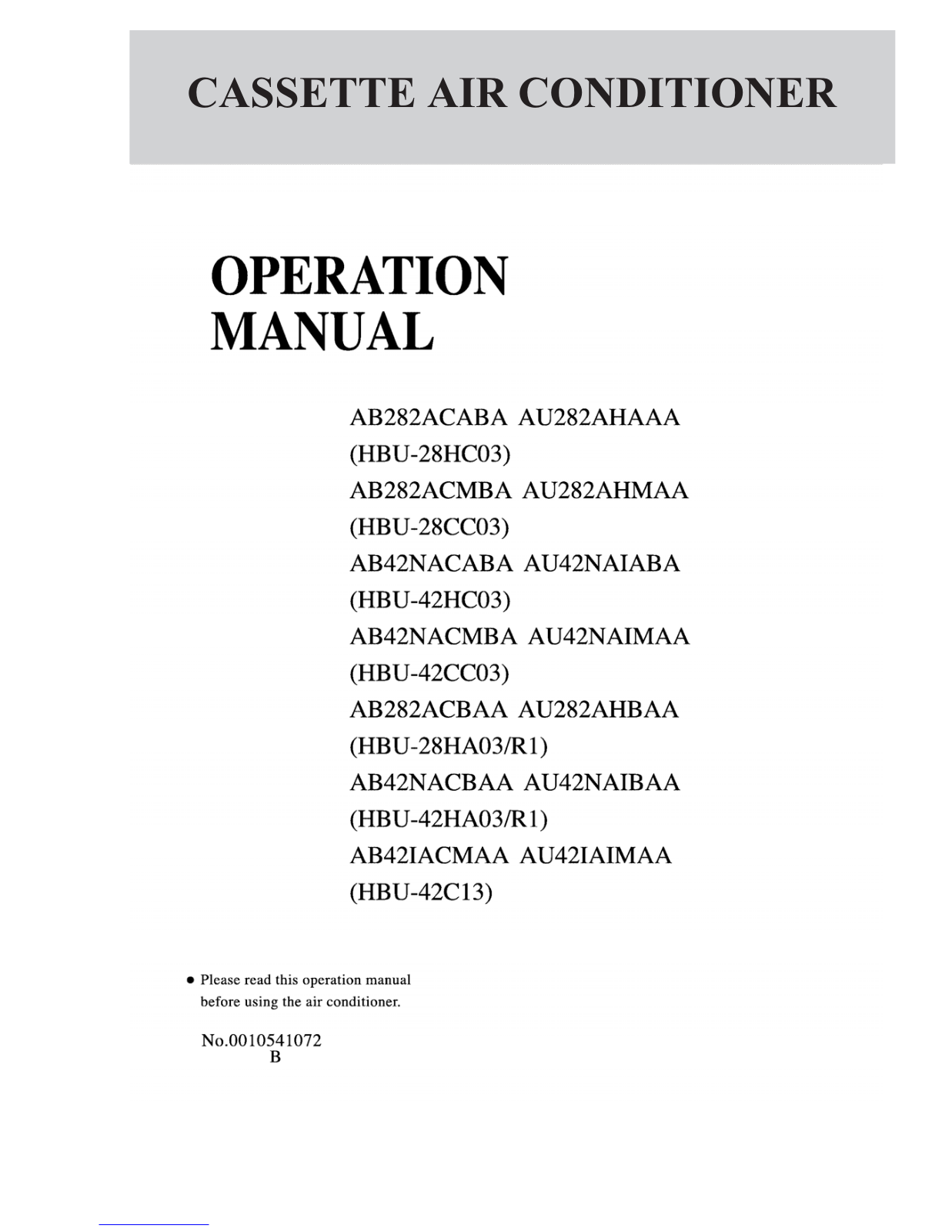 Haier AB282ACABA user guide manual