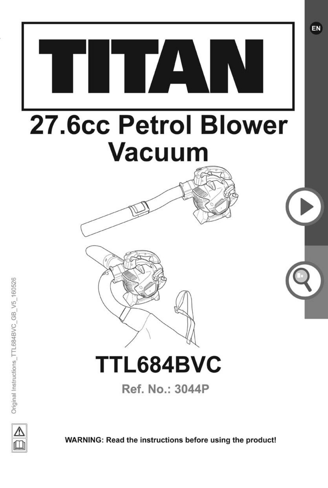 Titan TTL684BVC User Manual