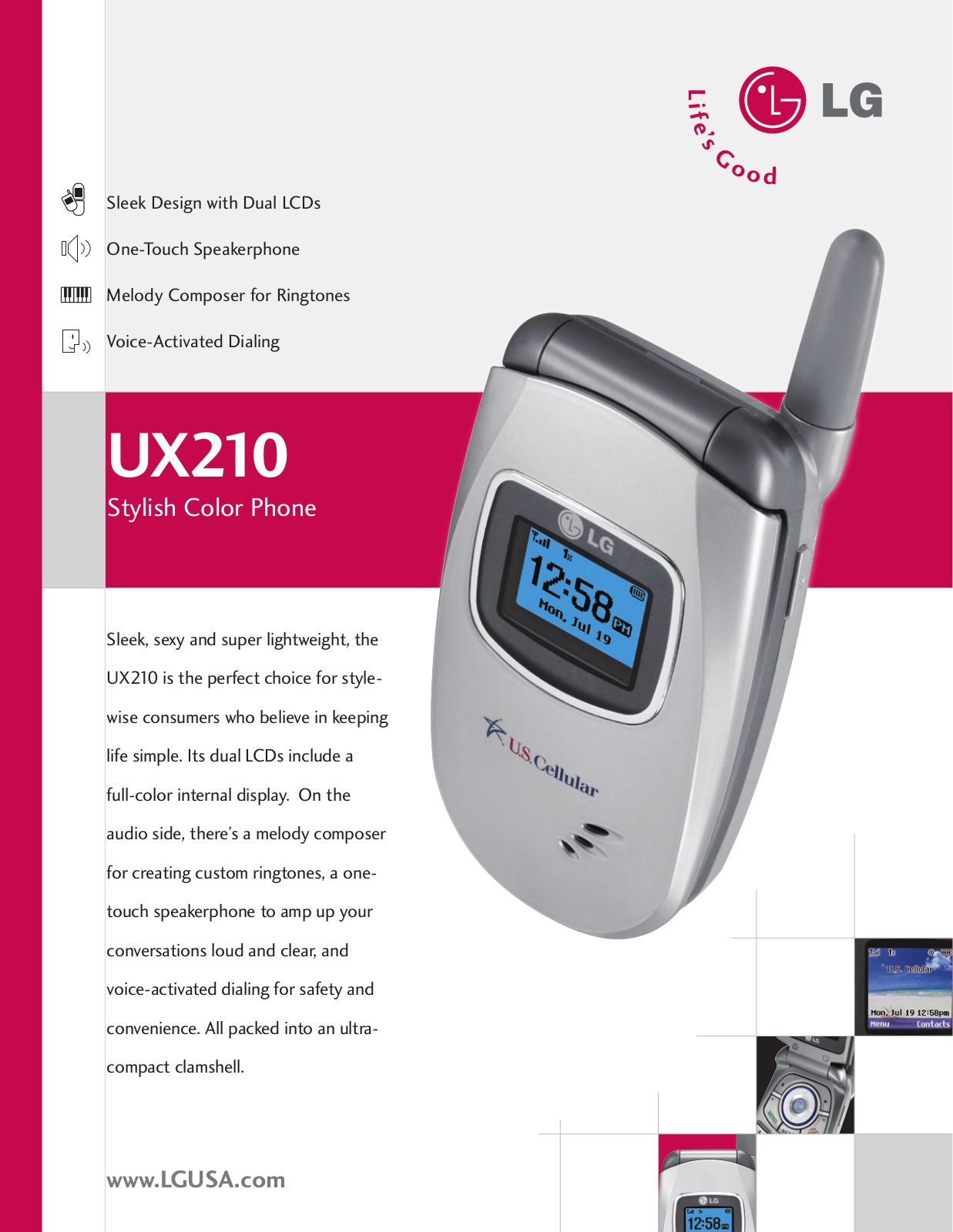 LG UX210 User Manual