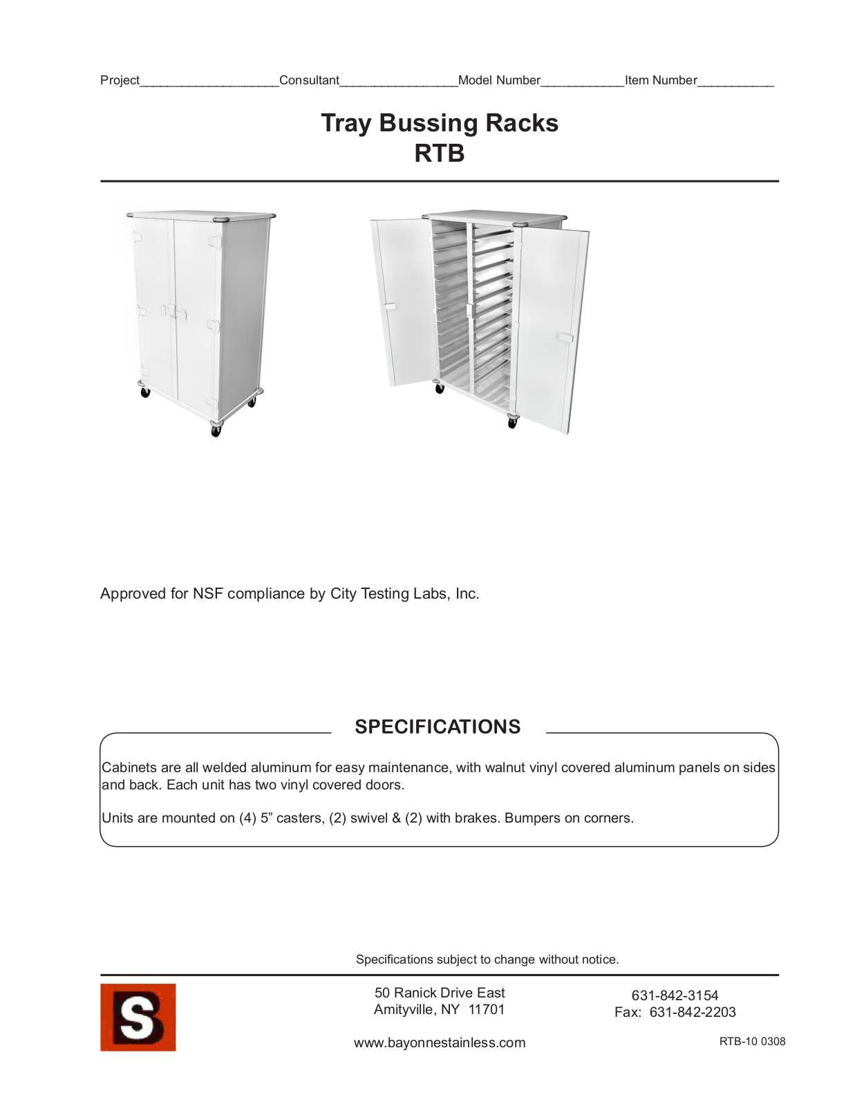 Bayonne RTB-22 User Manual