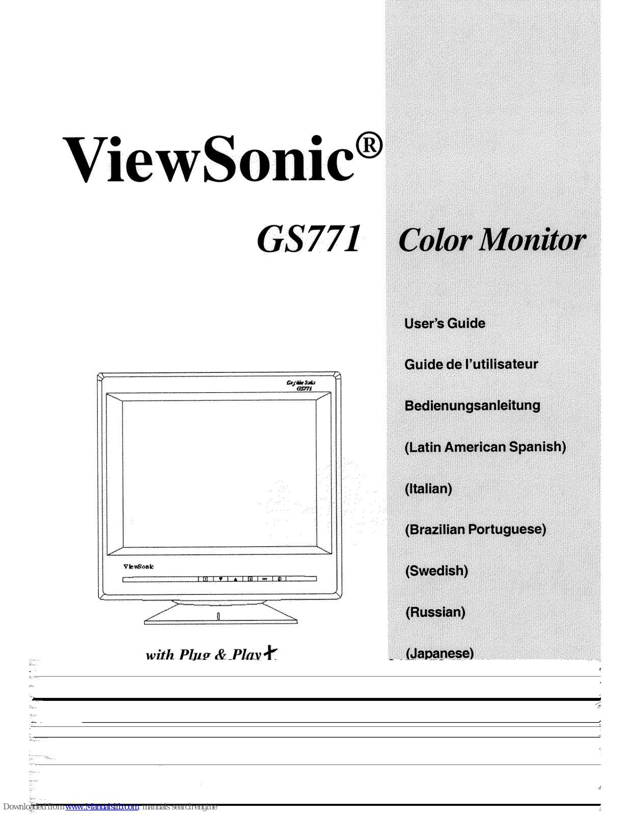 ViewSonic GS771 User Manual - ManualMachine.com