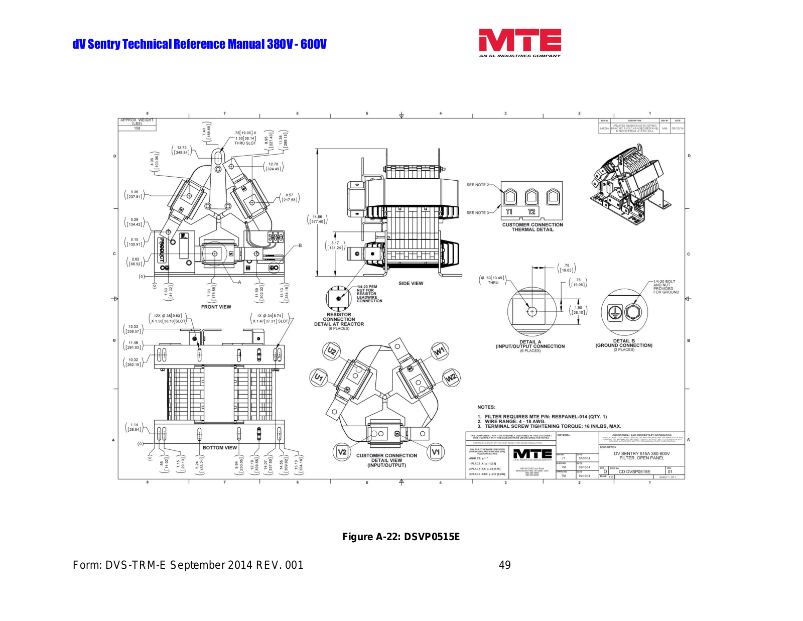 MTE DVSP0515E Technical Reference Manual