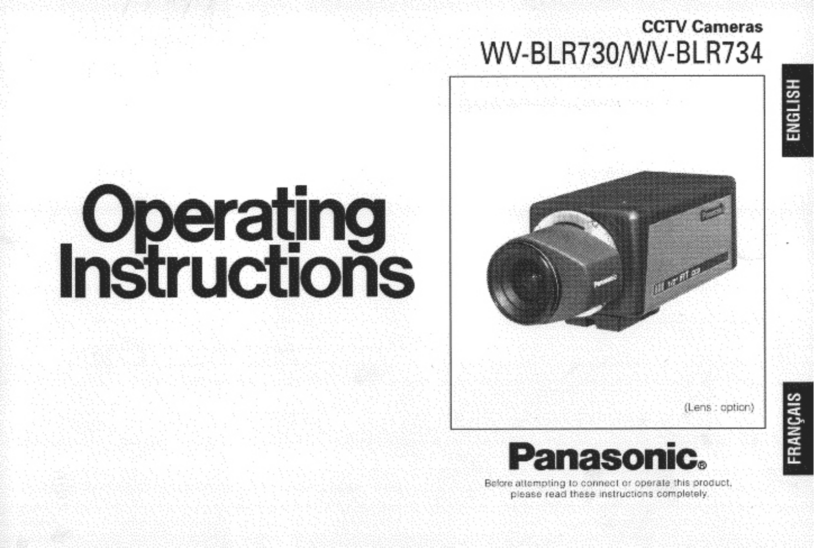 Panasonic WV-BLR730, WV-BLR734 User Manual