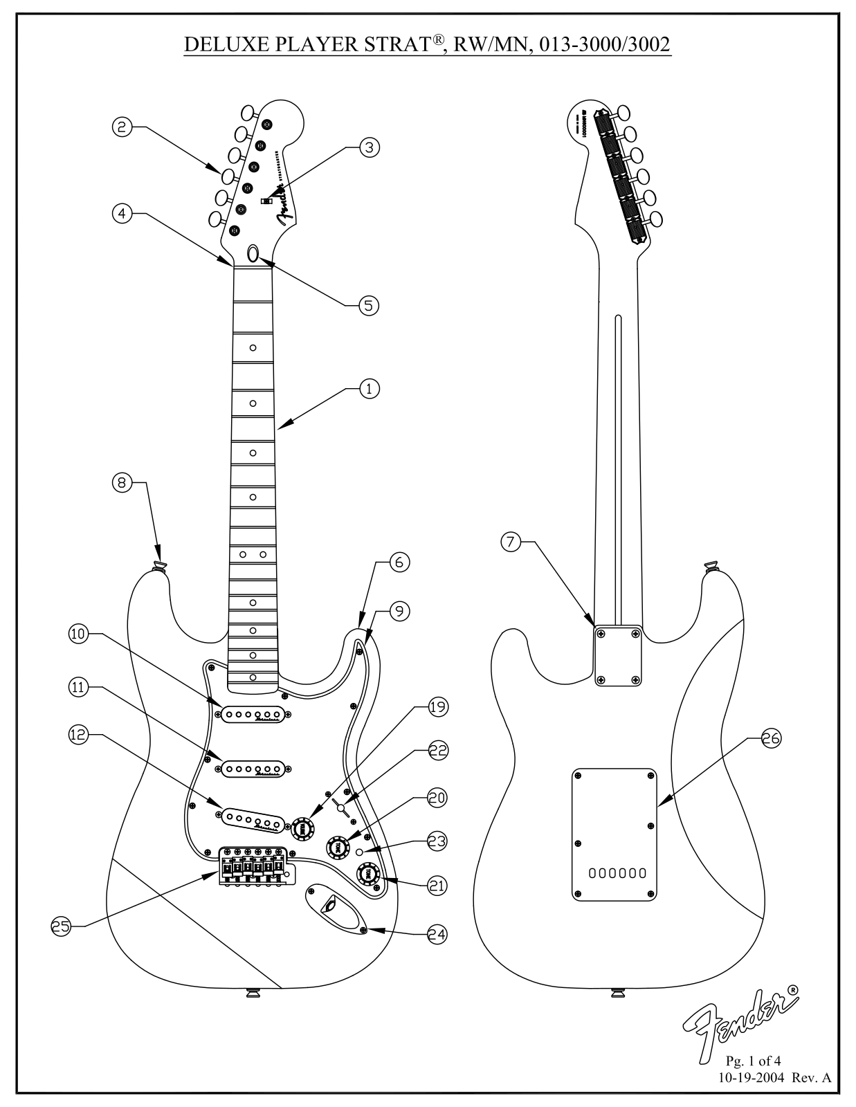 Fender Deluxe-Player-Strat Service Manual