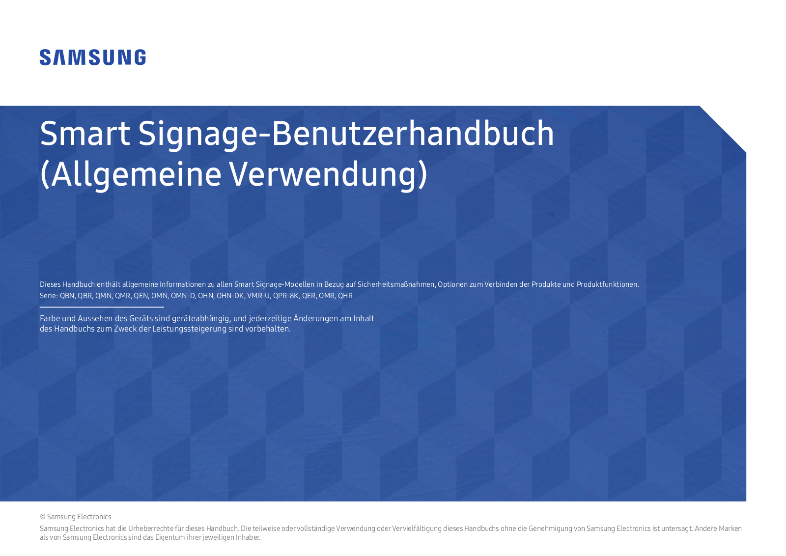 Samsung OM75R User Manual