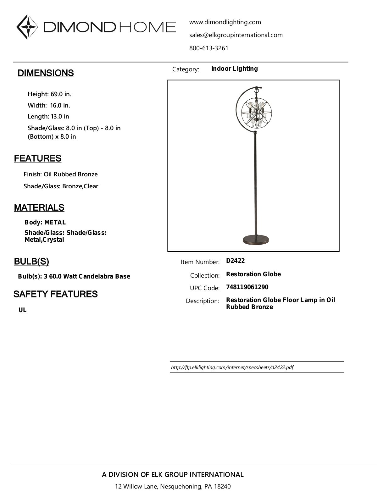 ELK Home D2422 User Manual