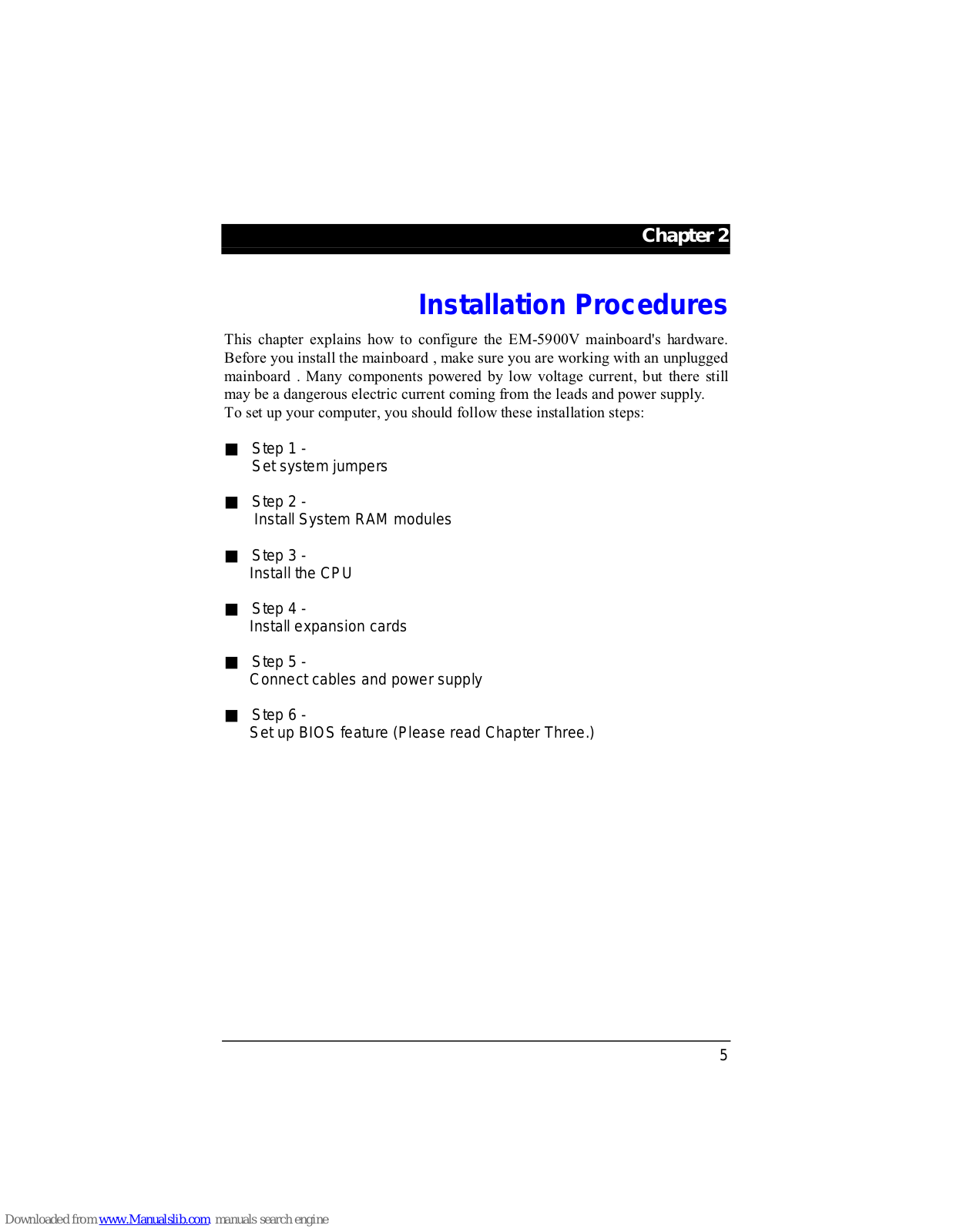 MATSONIC EM-5900V USER MANUAL