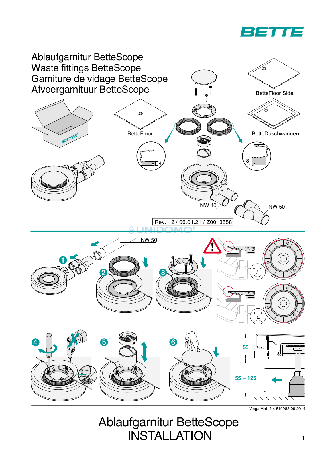 Bette B574-901 Installation instructions - ManualMachine.com