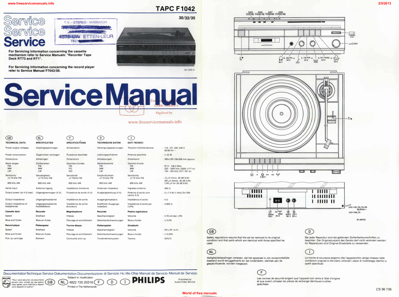 Philips _tapc_f1042 Datasheet - ManualMachine.com