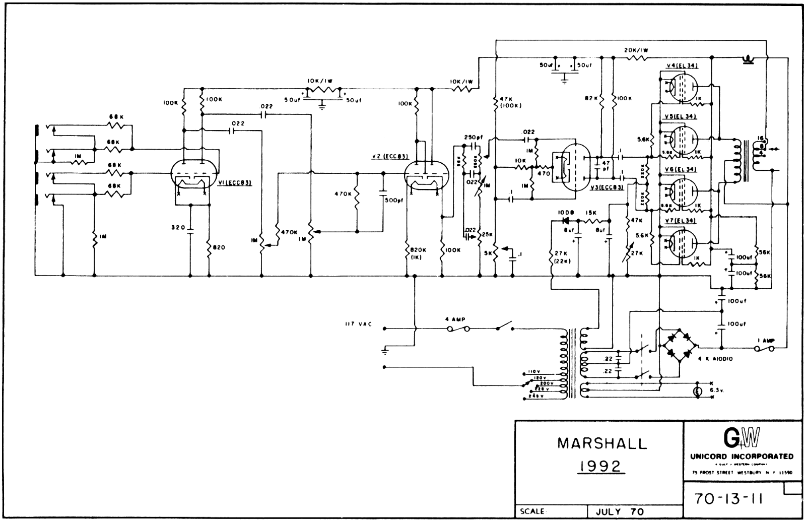 Marshall 1992 Schematic