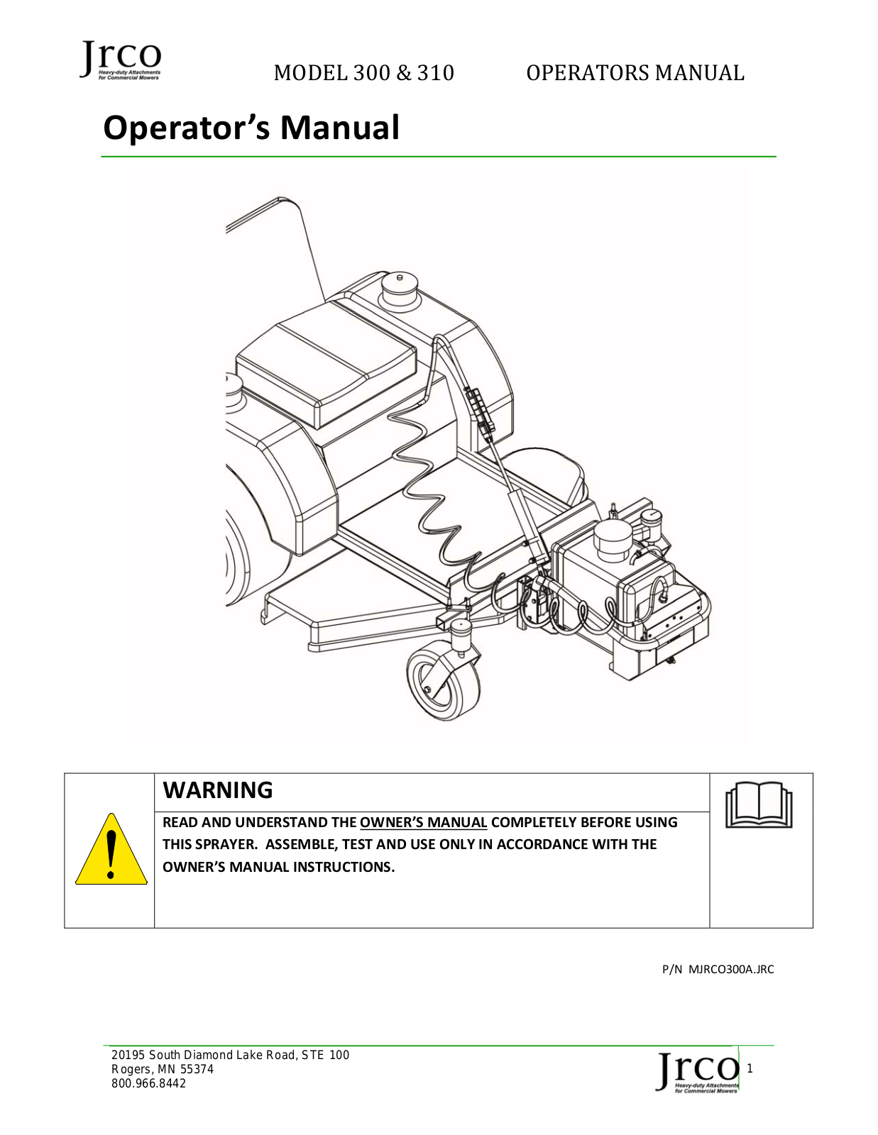 Jrco 300, 310 Owner Manuals - ManualMachine.com