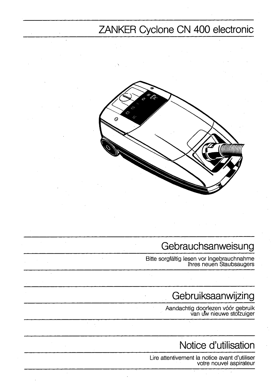 ZANKER CN400Electonic User Manual