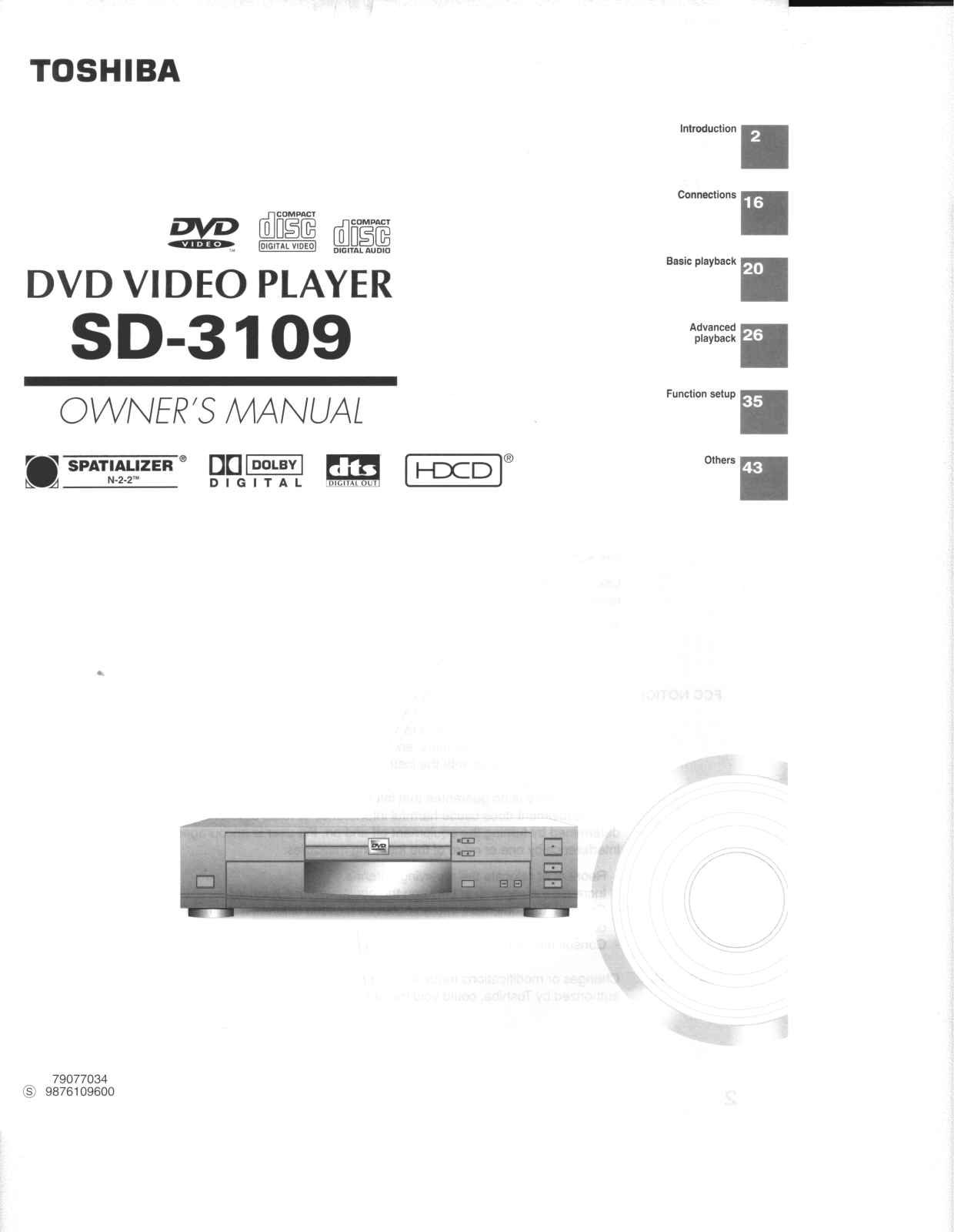 Toshiba 9676109606 User Manual