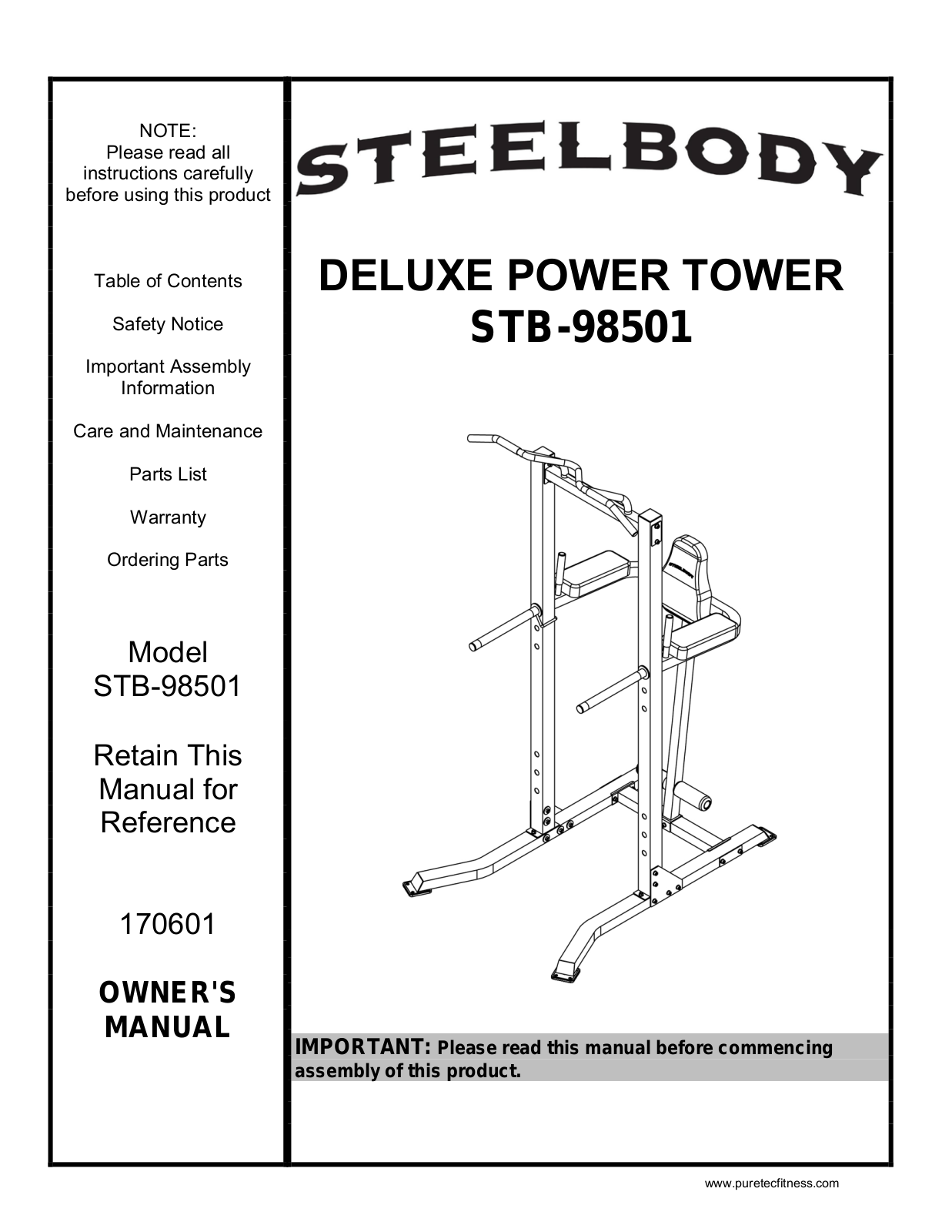 Steelbody STB-98501 User Manual