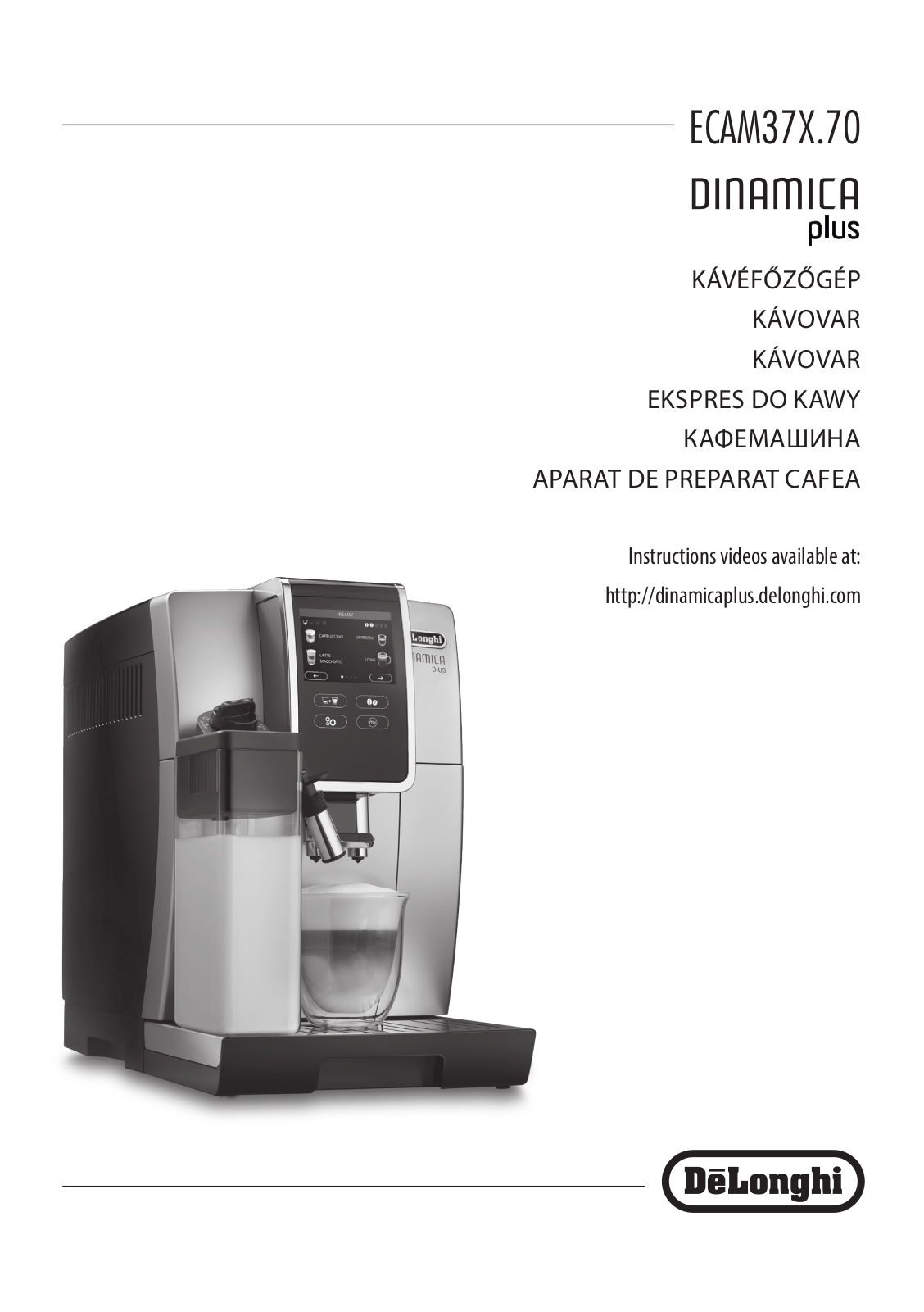 Delonghi ECAM370.70.B Instruction manuals