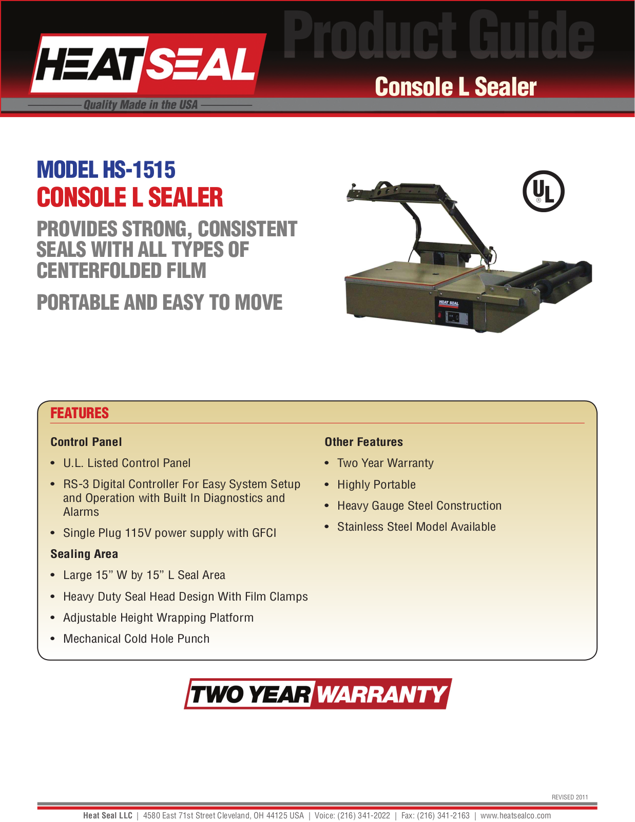 Heat Seal HS-1515 User Manual