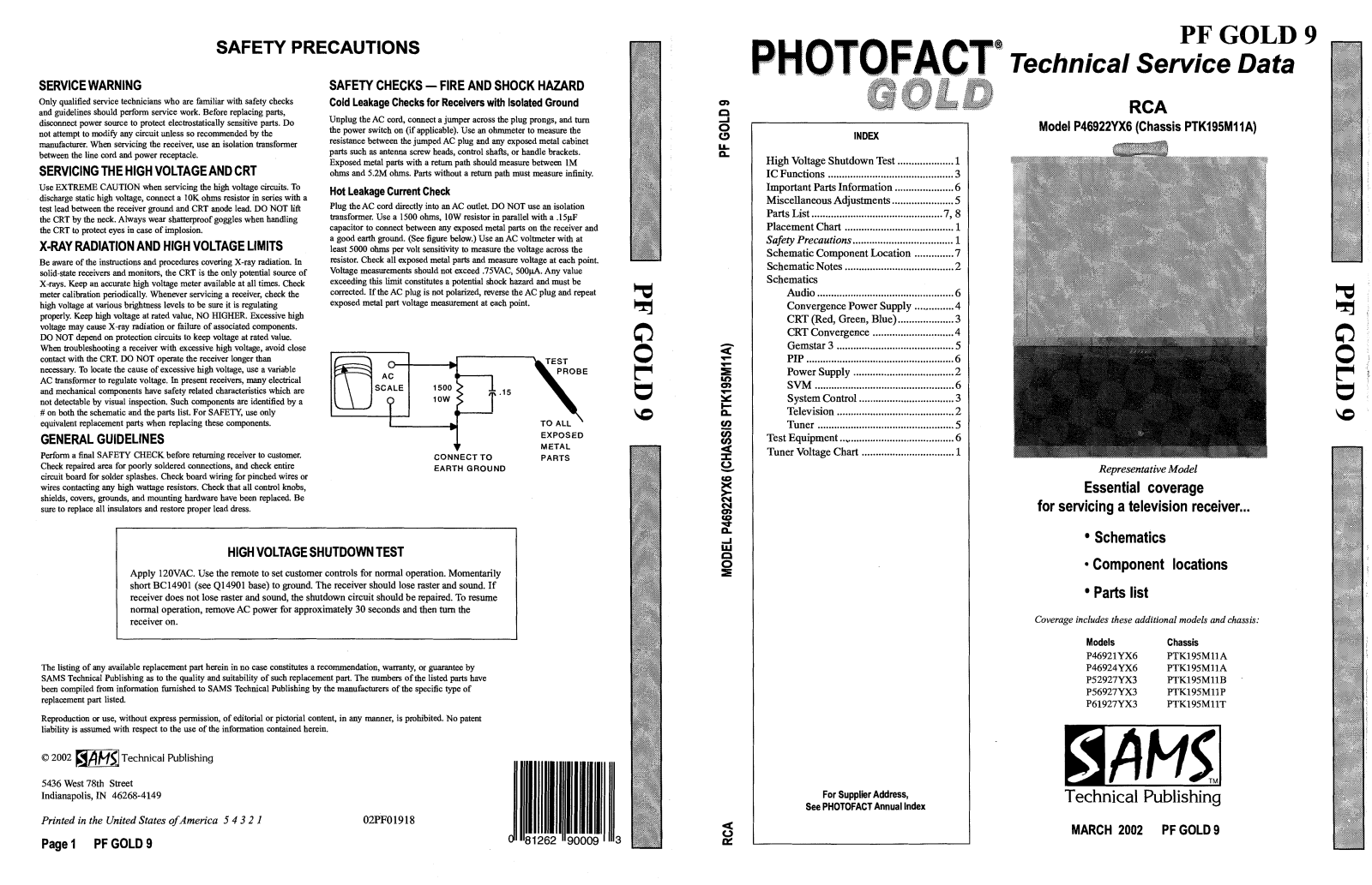 RCA PTK195 Service Manual