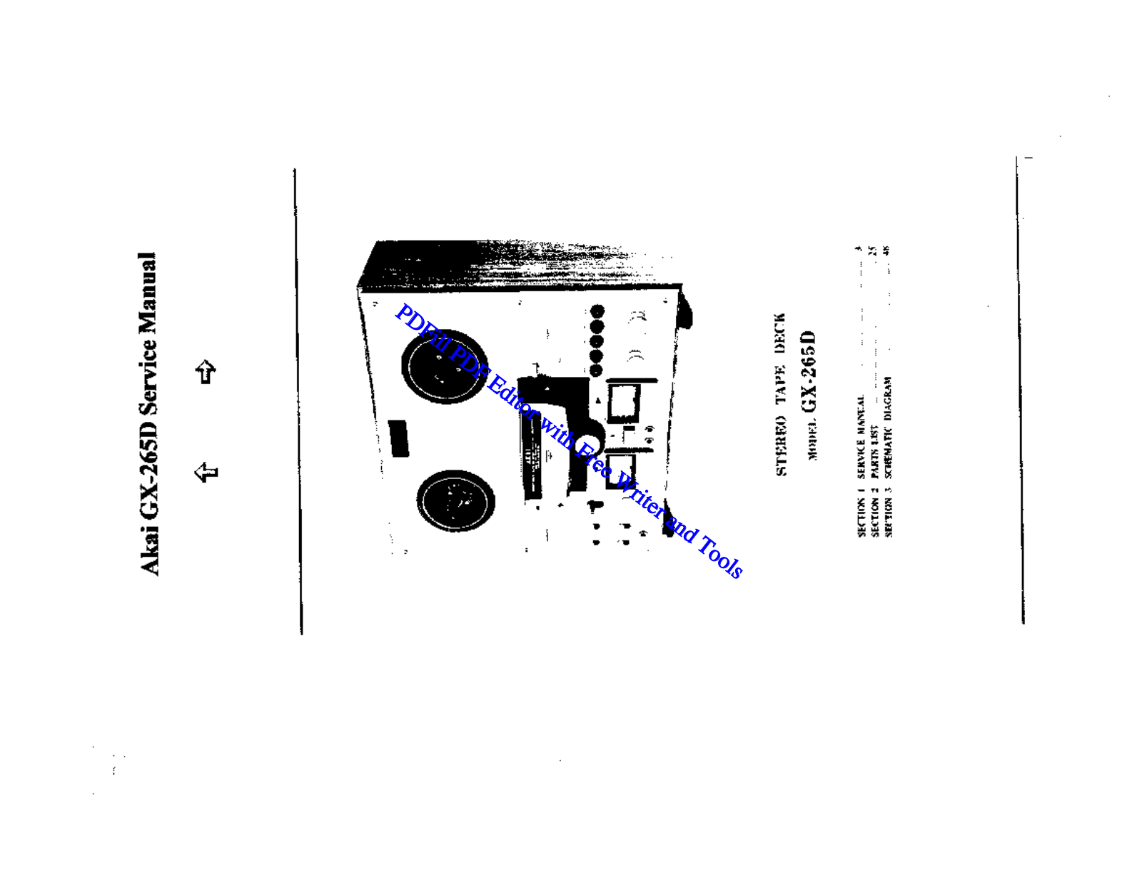 Akai GX-265D Schematic