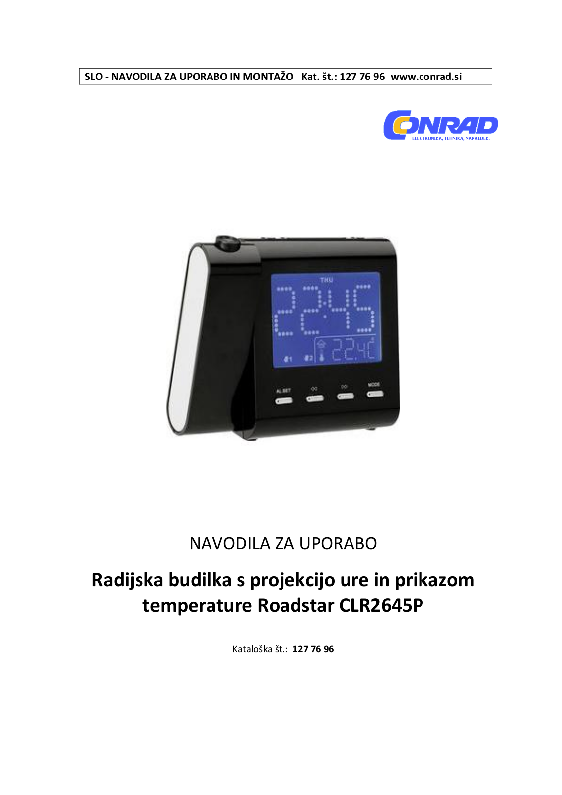 Roadstar CLR2645P User guide