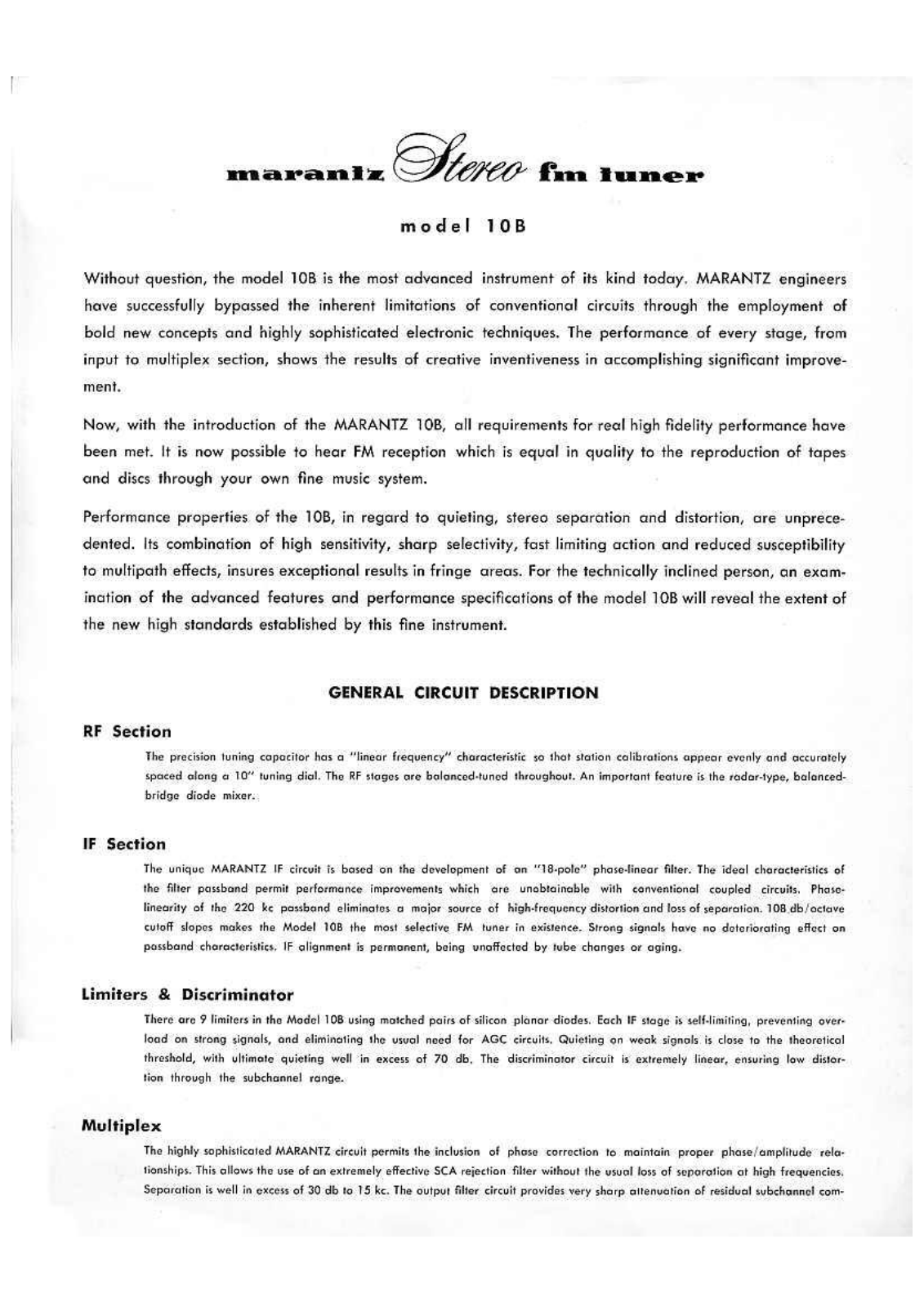 Marantz 10B Service Manual