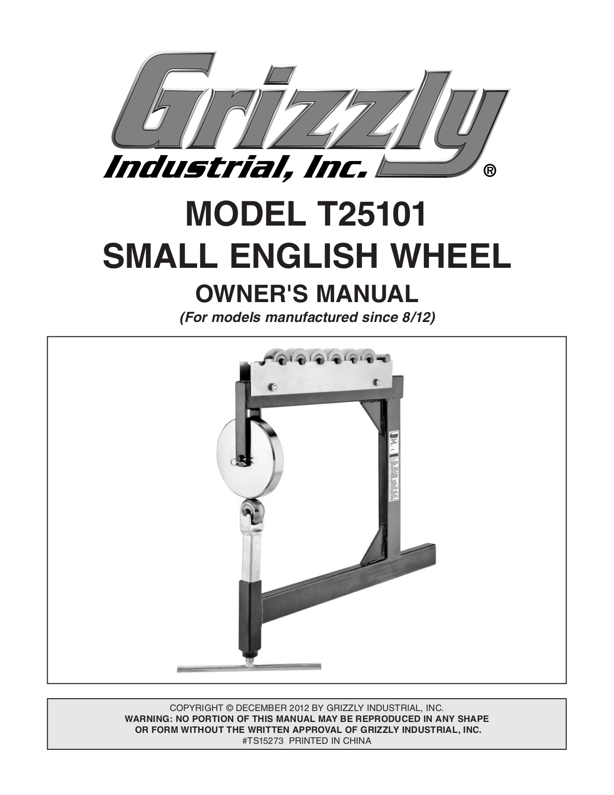 Grizzly T25101 User Manual