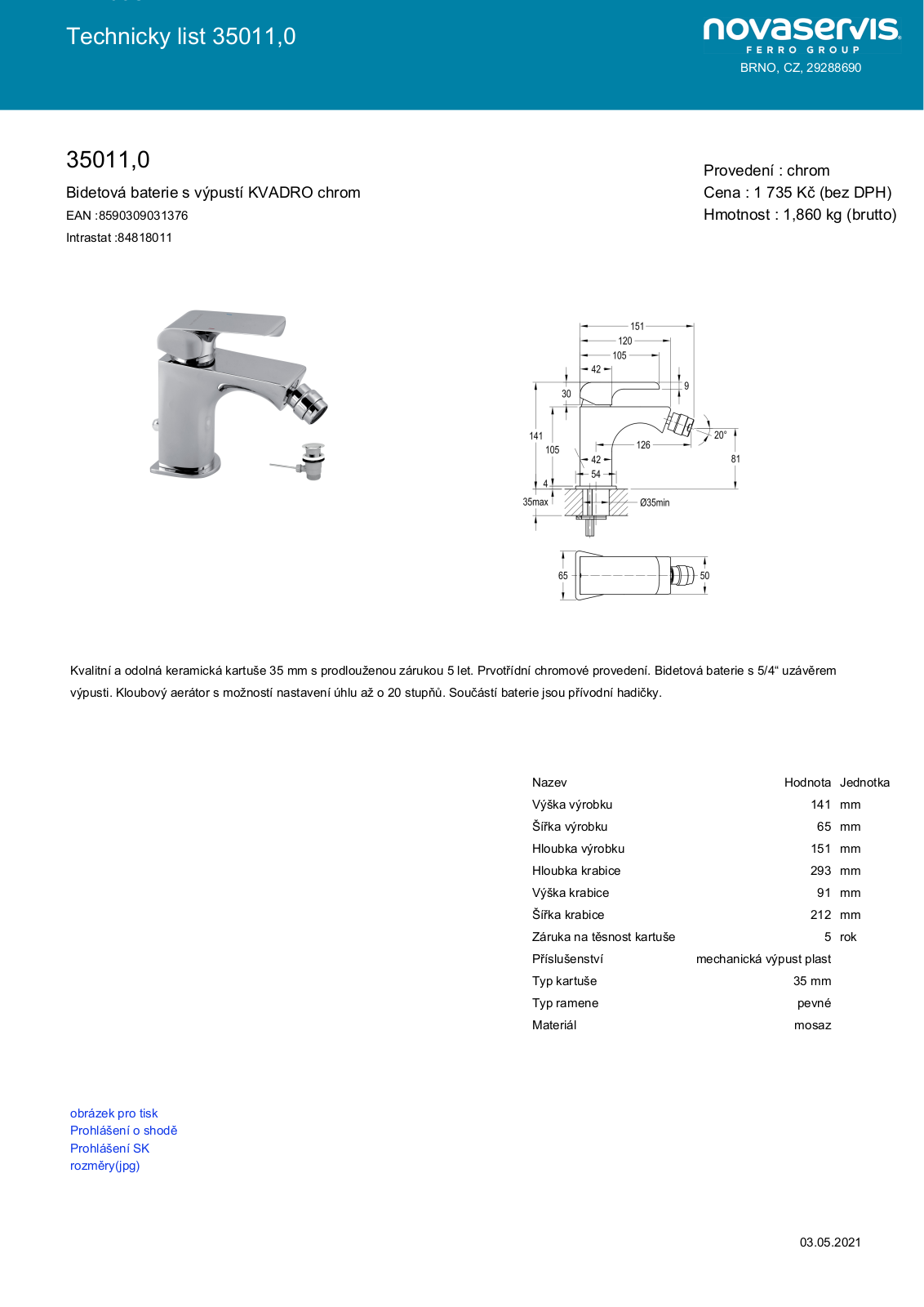 Novaservis 35011.0 User guide - ManualMachine.com