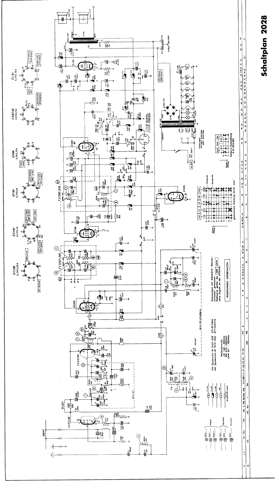 Grundig 2028 Schematic