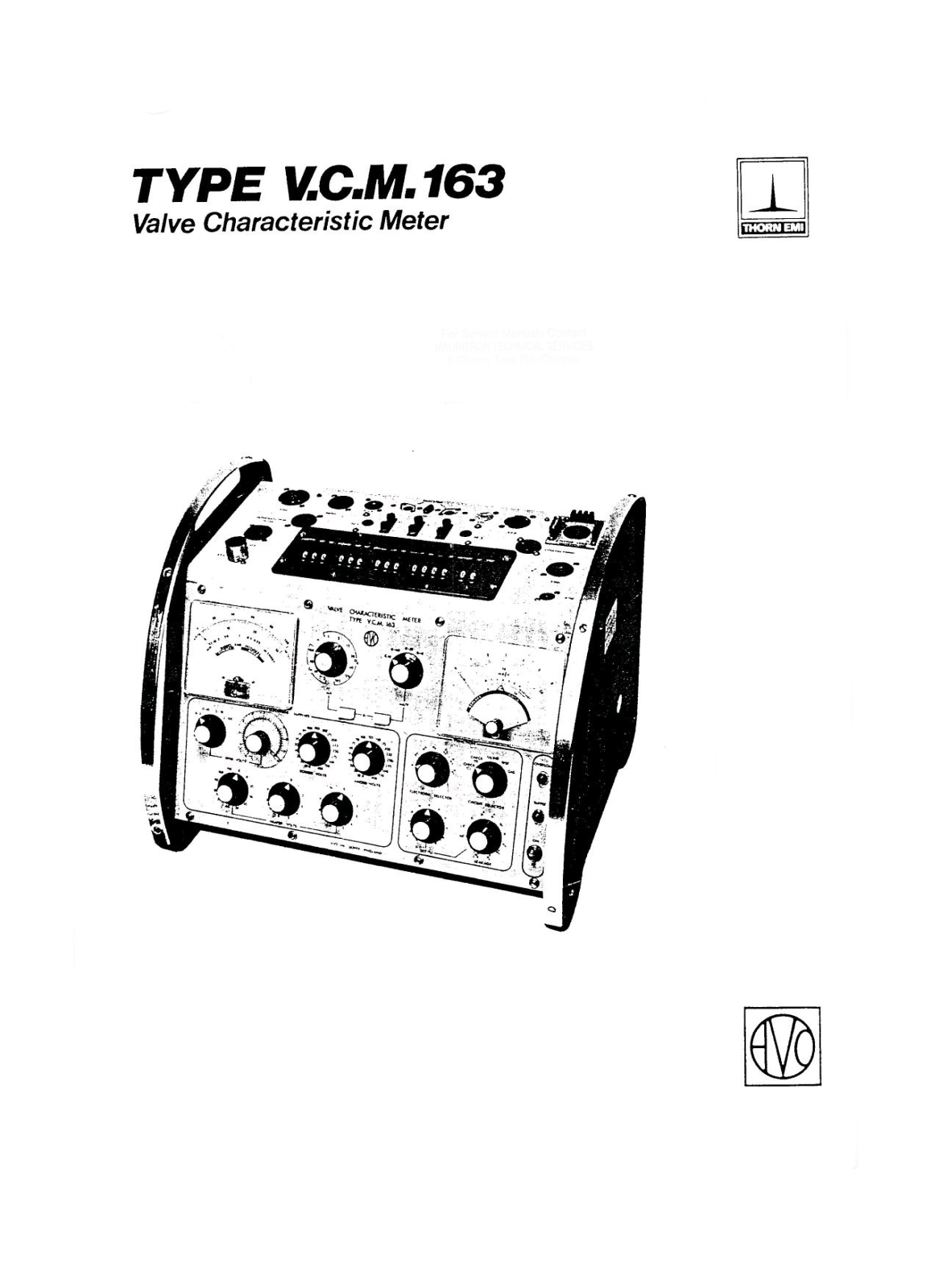 AVO VCM 163 Service Manual