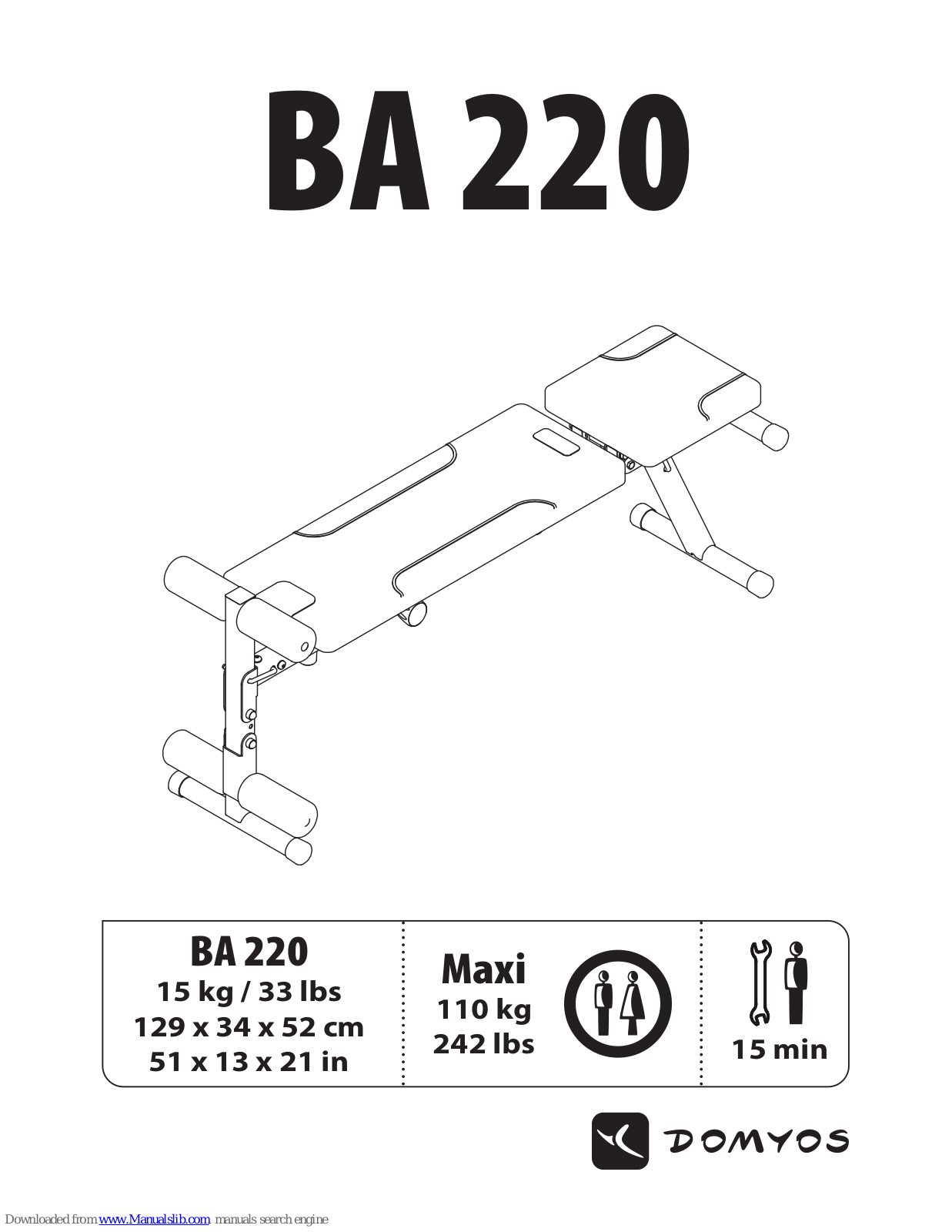 Domyos BA 220 User Manual