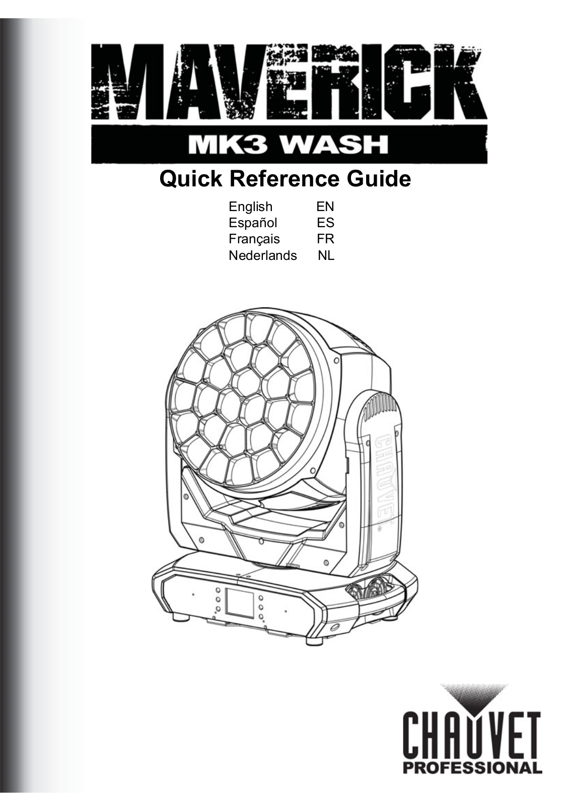 Chauvet Pro Maverick Mk 3 Wash Quick Start Guide