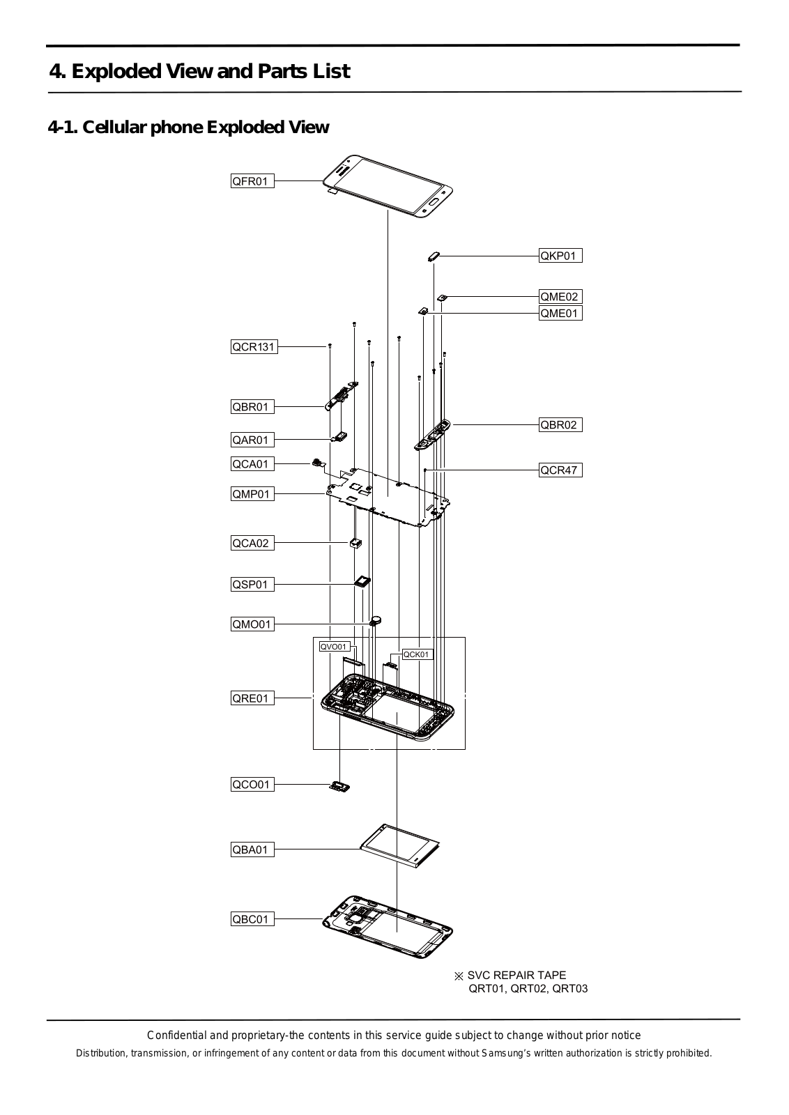 samsung SM-J120H Exploded View