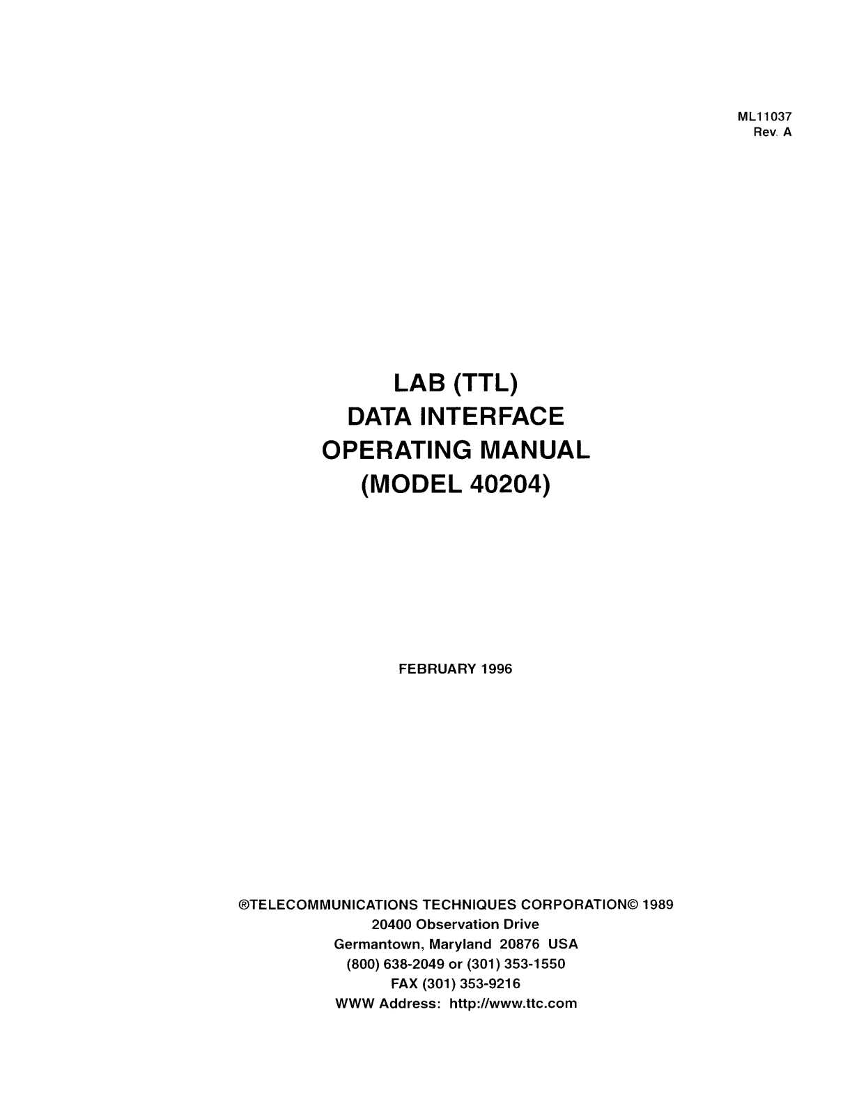 JDSU 40204 Data Sheet - ManualMachine.com