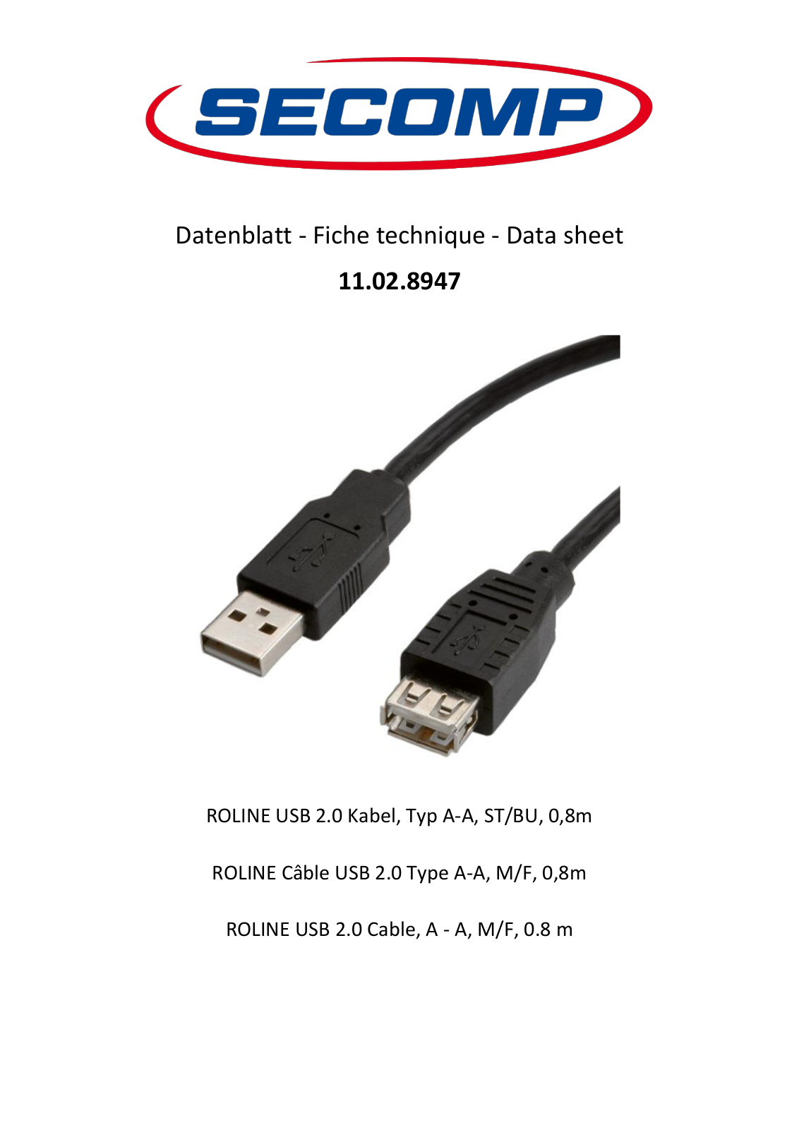 ROLINE 11028947 Datasheet - ManualMachine.com