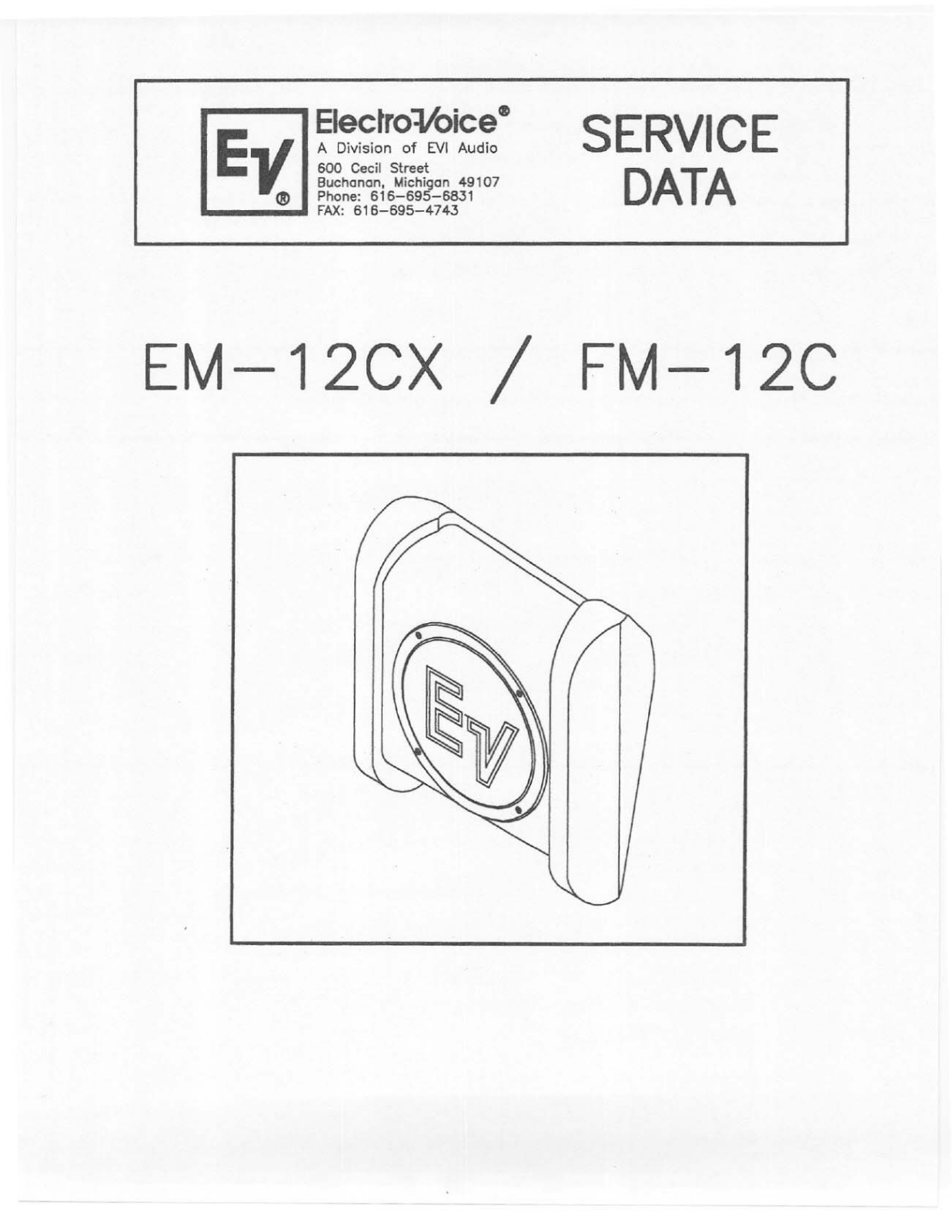 Electro-voice FM-12C, EM-12CX DATASHEET