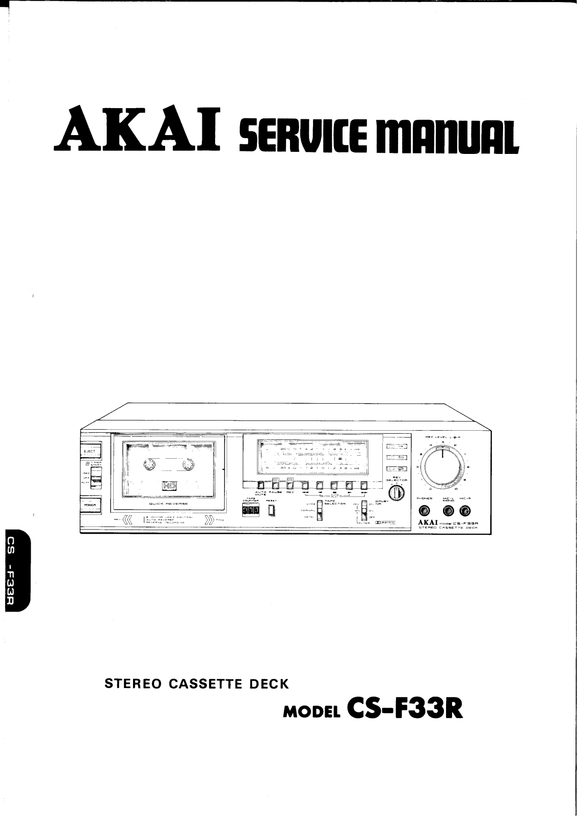 Akai CSF-33-R Service manual