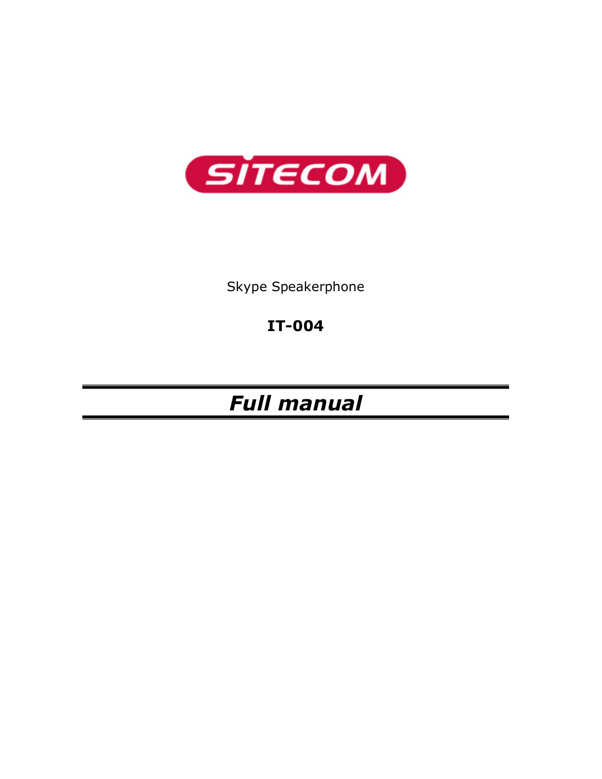 Sitecom IT-004 User Manual