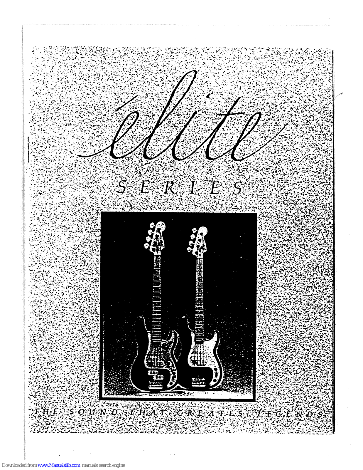 Fender ELITE PRECISION BASS I, Elite Precision Bass II User Manual